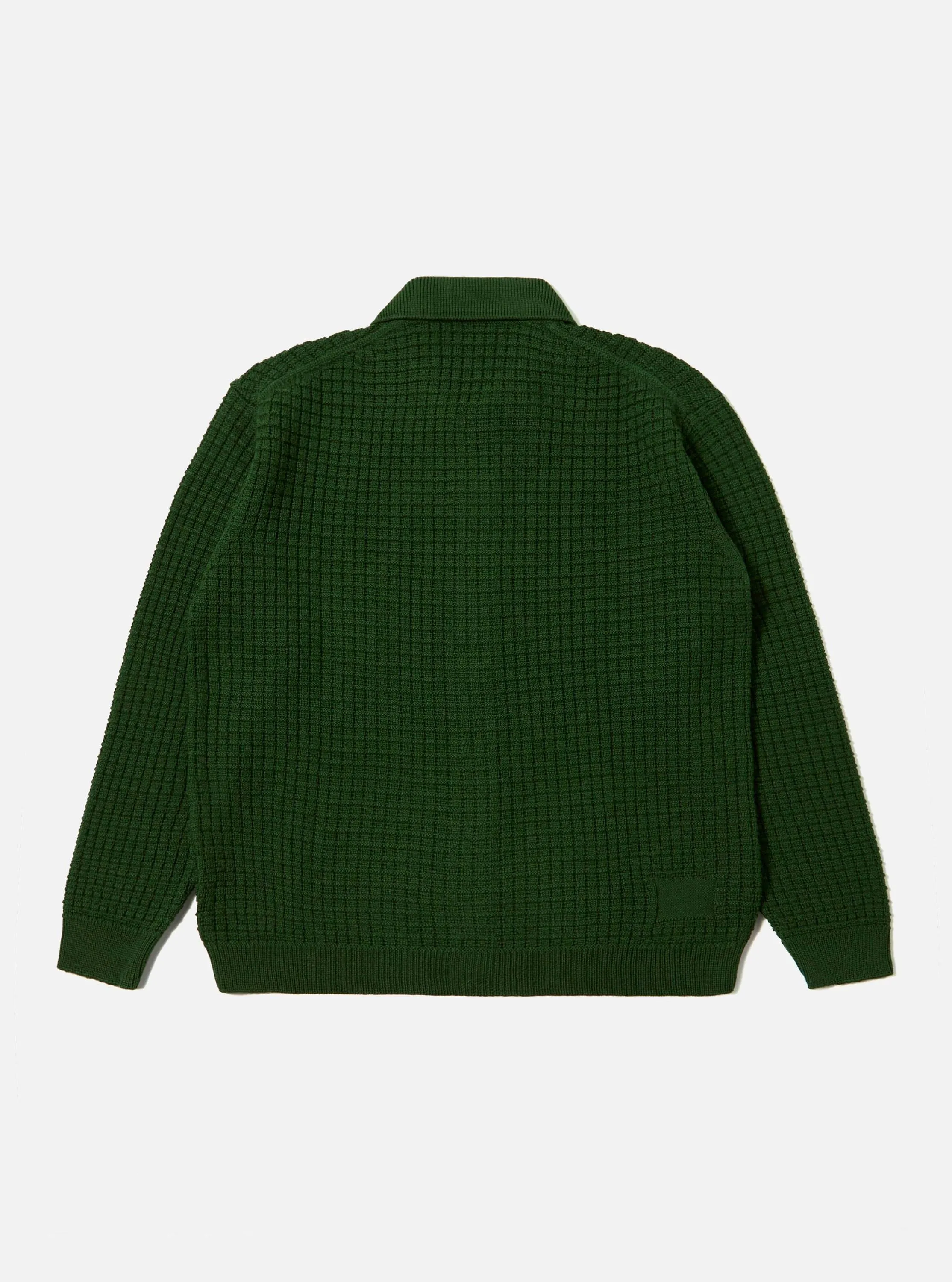 Green Textured Merino Knit Charlie Cardigan sold by Universal Works product image thumbnail 5