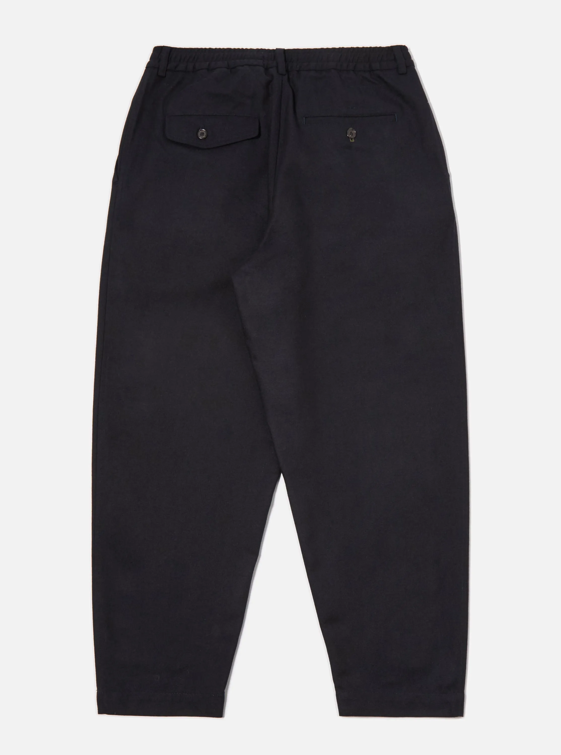 Dark Navy Upcycled Italian Tweed Pleated Track Pant sold by Universal Works product image thumbnail 5