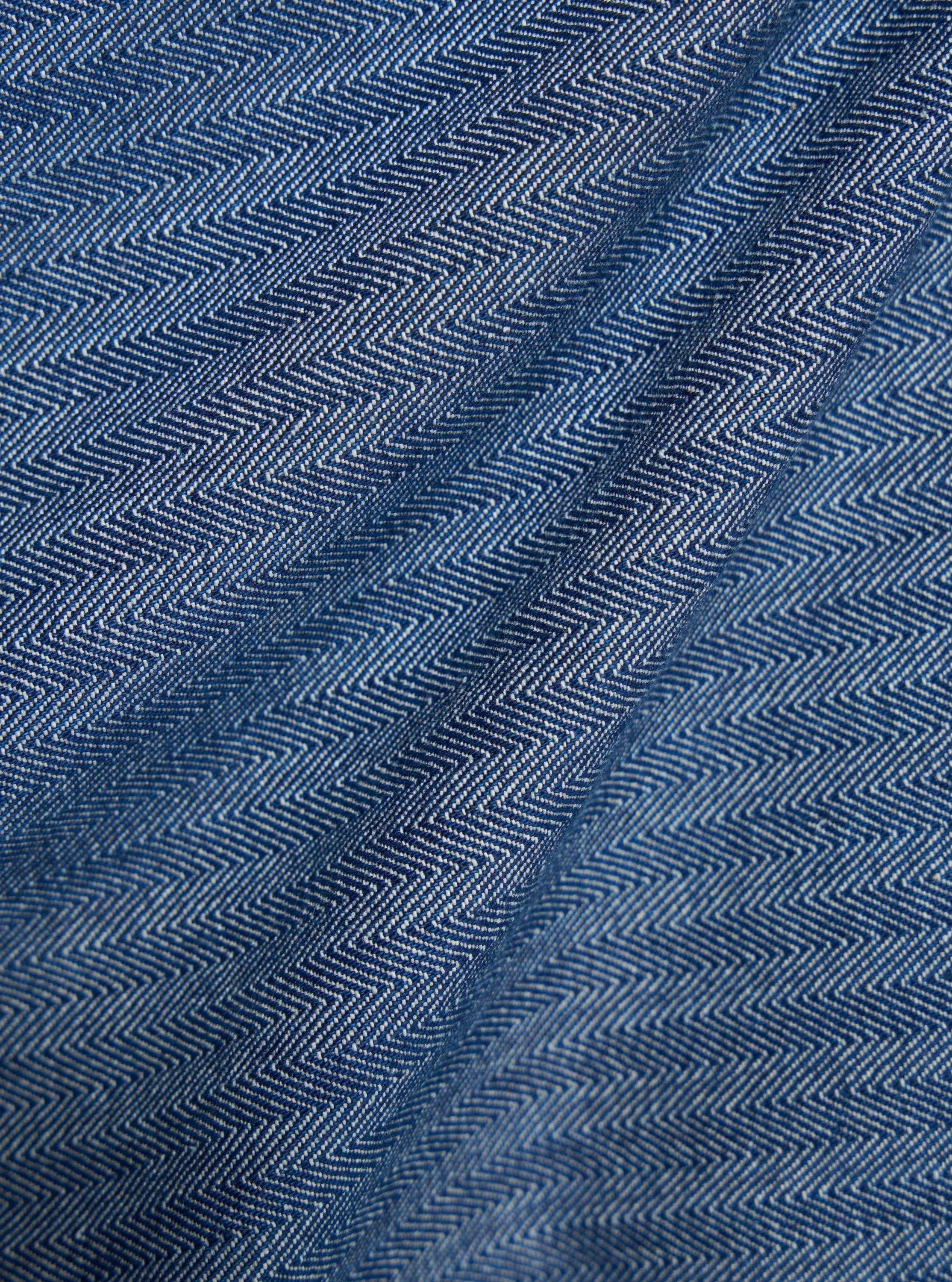 Indigo Denim Herringbone Military Chino sold by Universal Works product image thumbnail 4