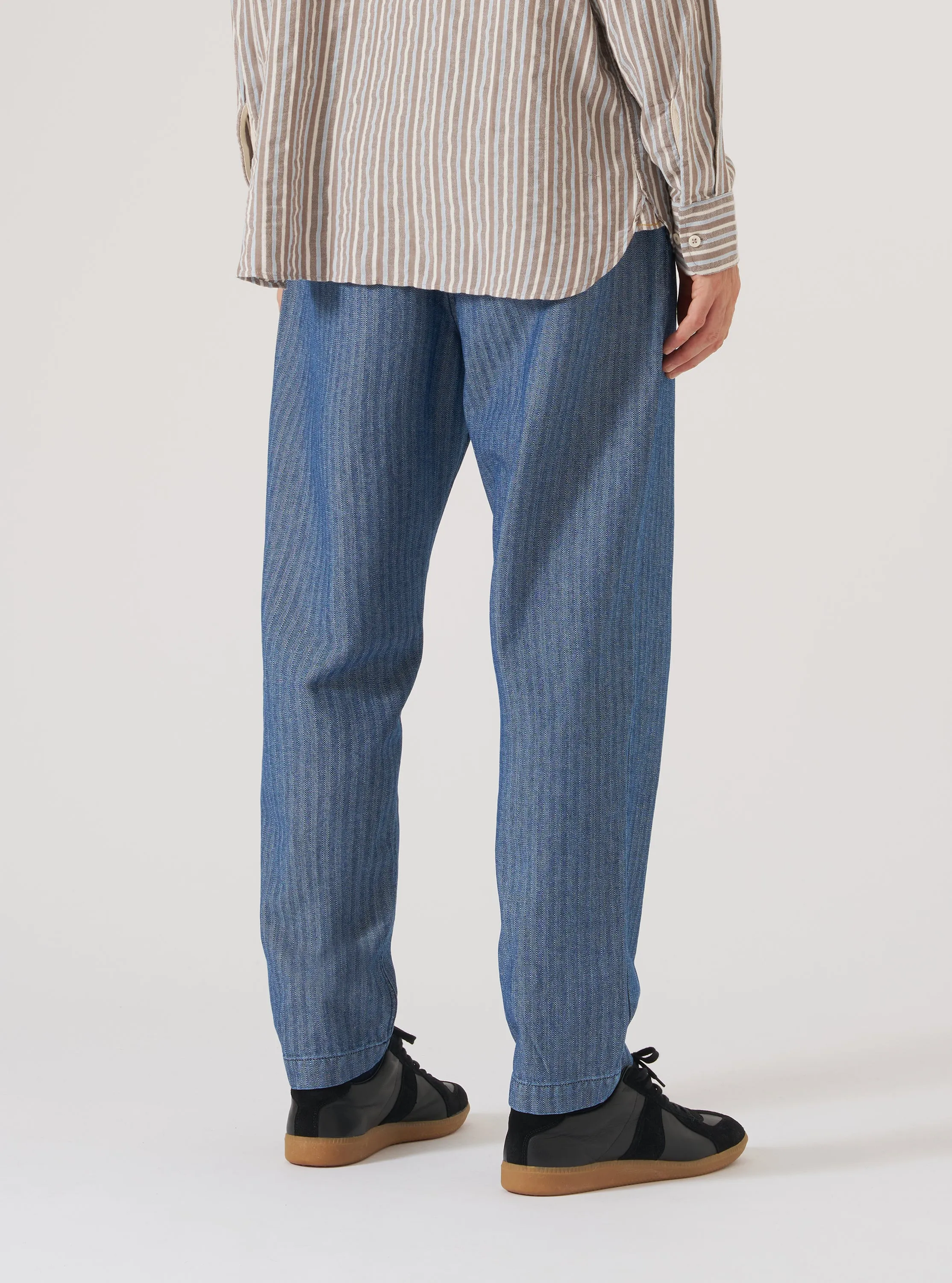 Indigo Denim Herringbone Military Chino sold by Universal Works product image thumbnail 3