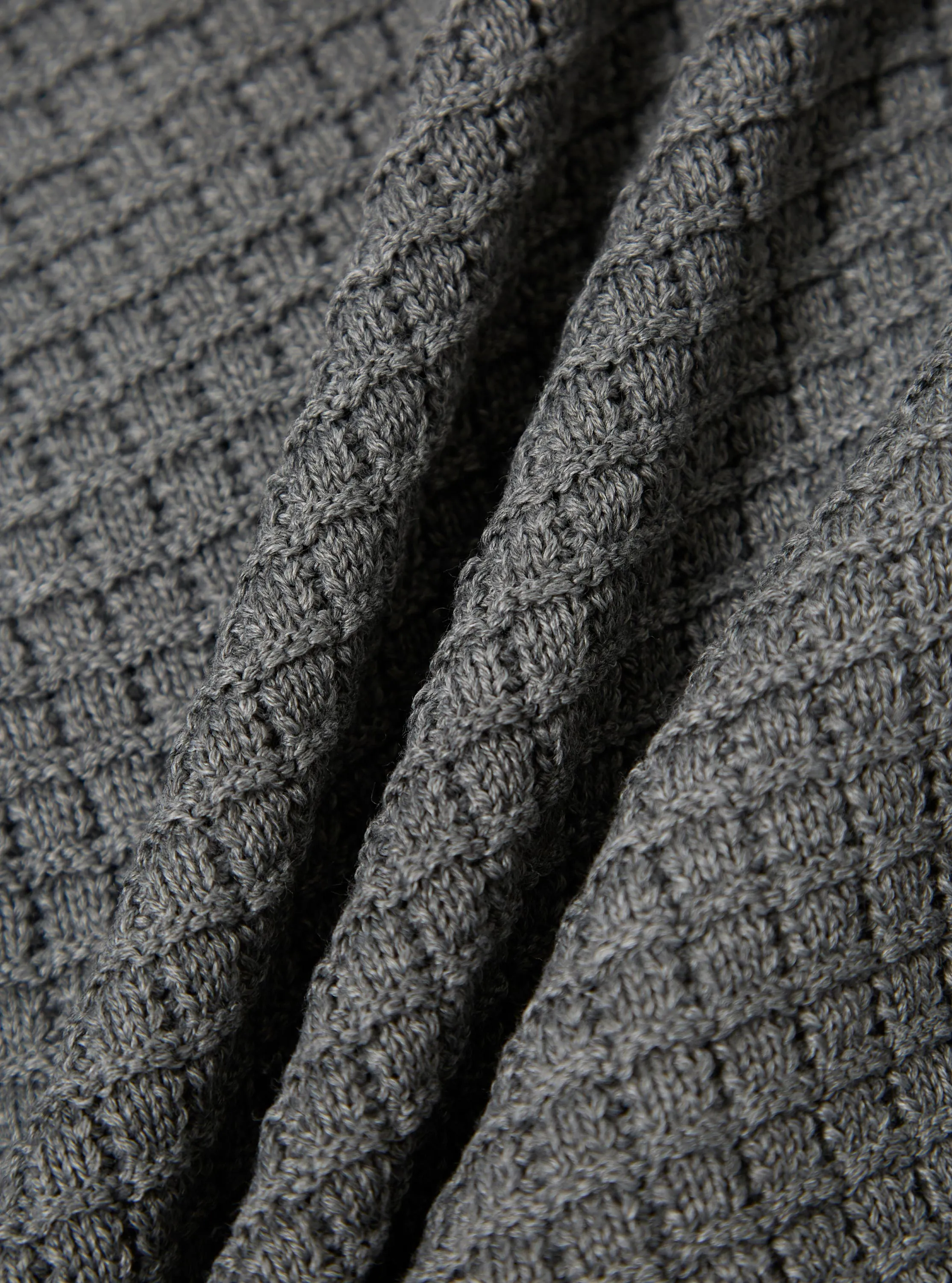 Grey Textured Merino Knit Charlie Cardigan sold by Universal Works product image thumbnail 4
