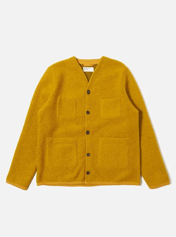 Yellow Wool Fleece Cardigan sold by Universal Works