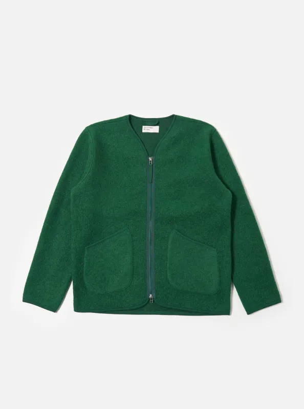 Green Wool Fleece Zip Liner Jacket sold by Universal Works