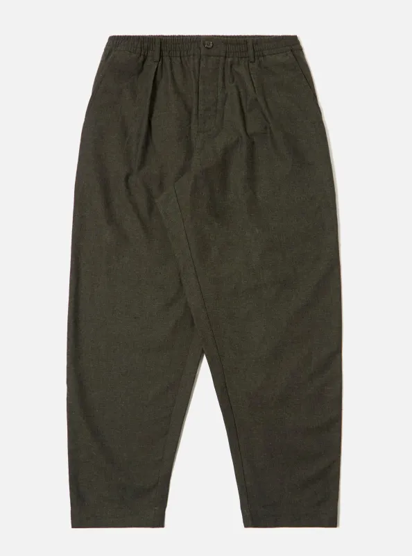 Olive Lucca Suiting Pleated Track Pant made by Universal Works