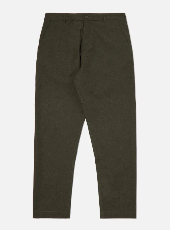 Olive Lucca Suiting Military Chino sold by Universal Works