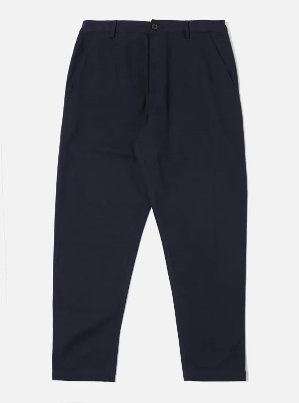 Navy Brushed Moleskin Military Chino sold by Universal Works