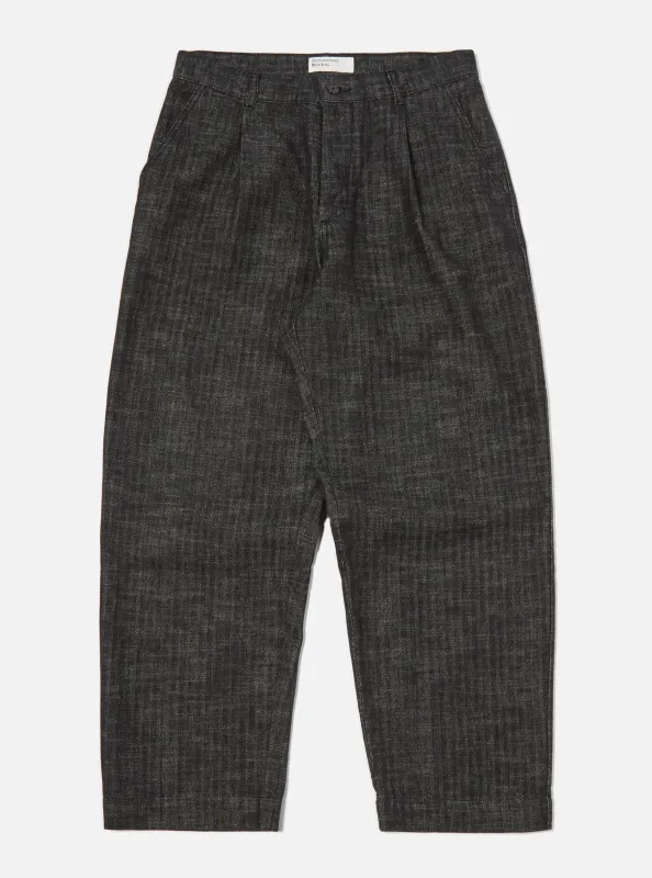 Black Italian Cotton Denim Duke Pant sold by Universal Works