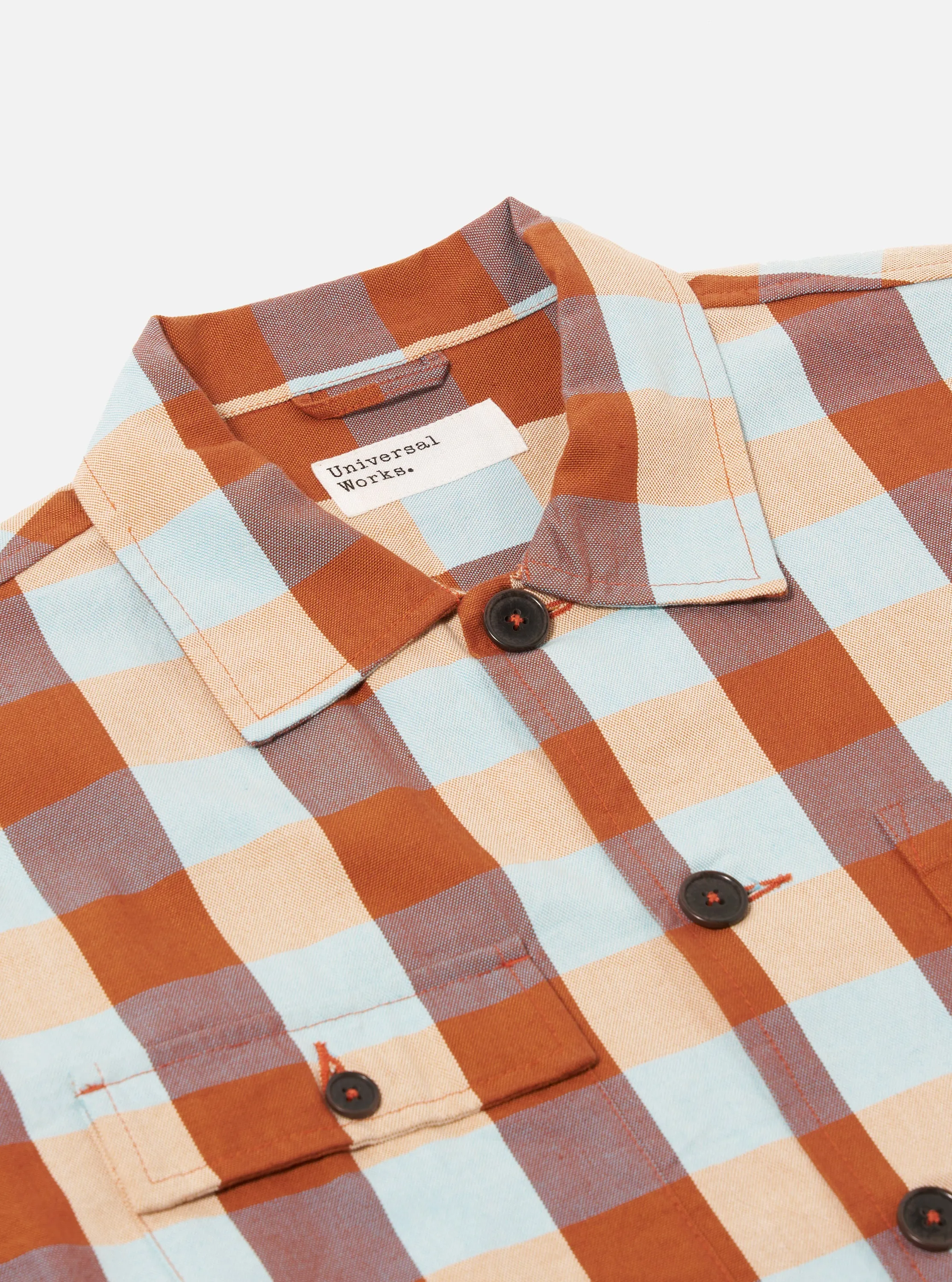 Multi Genoa Check Dockside Overshirt sold by Universal Works product image thumbnail 4