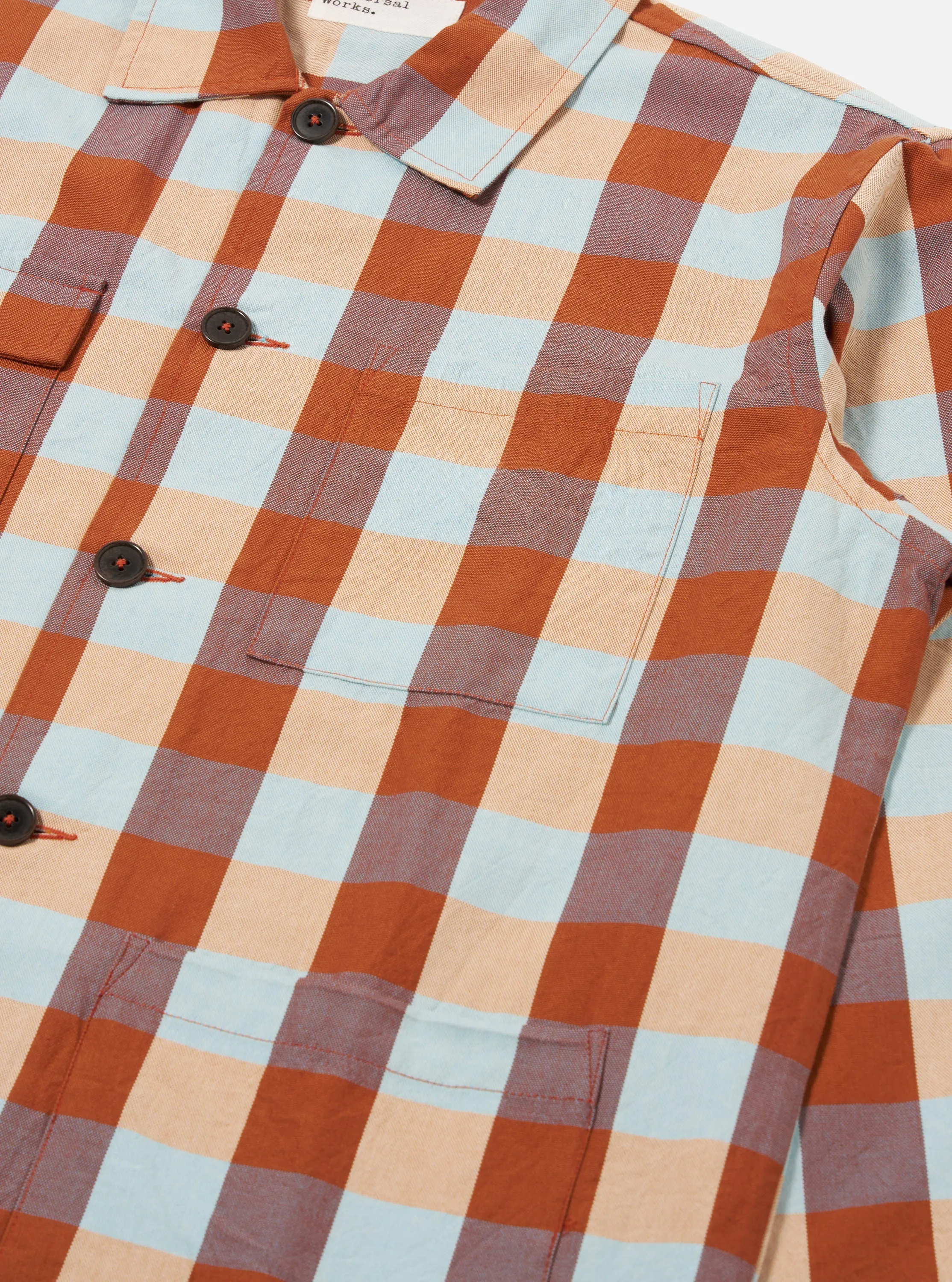 Multi Genoa Check Dockside Overshirt sold by Universal Works product image thumbnail 5