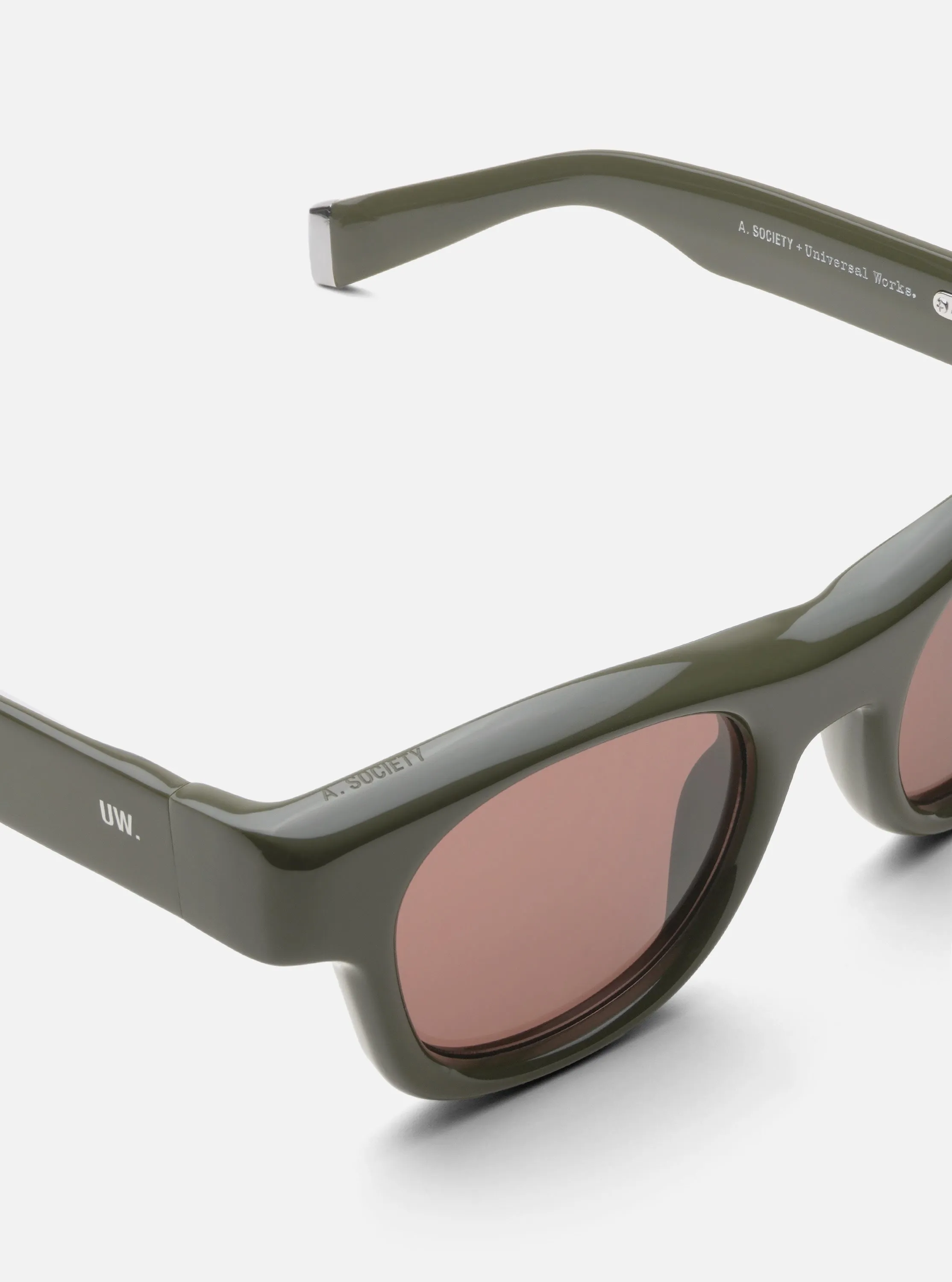 A. SOCIETY x Universal Works Olive Stanley Sunglasses sold by Universal Works product image thumbnail 3