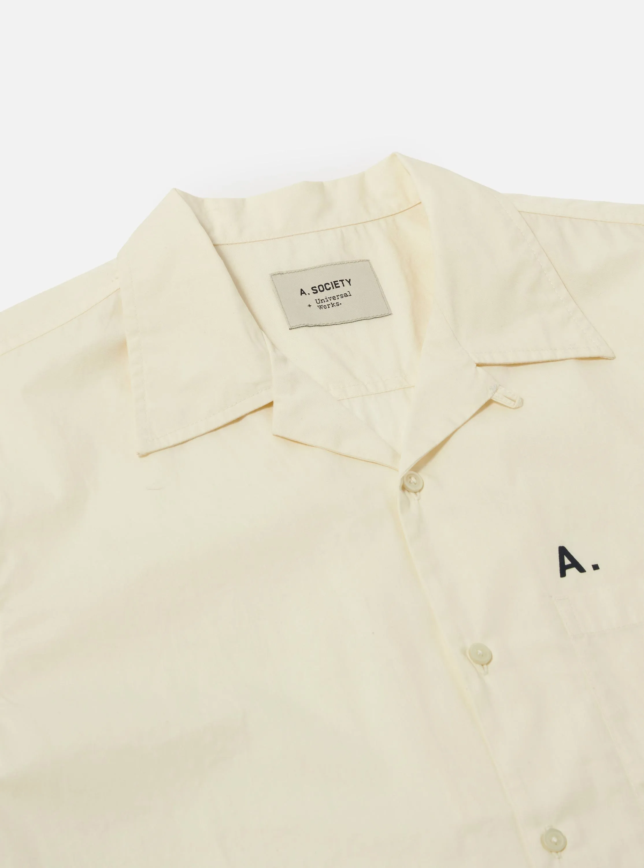 A. SOCIETY x Universal Works Ecru Broadcloth Camp Shirt sold by Universal Works product image thumbnail 4