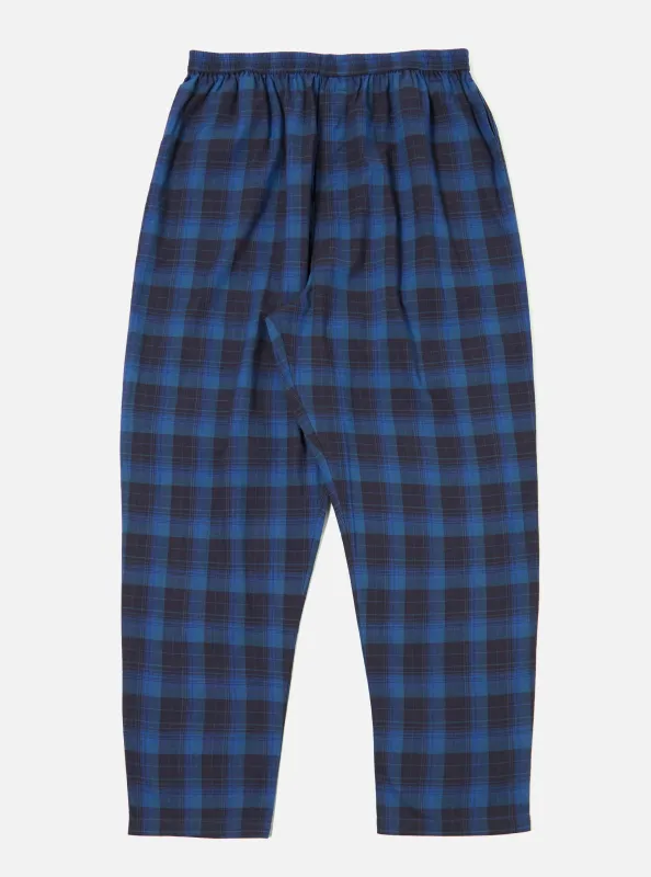Navy/Blue Check Pyjama Pant sold by Universal Works