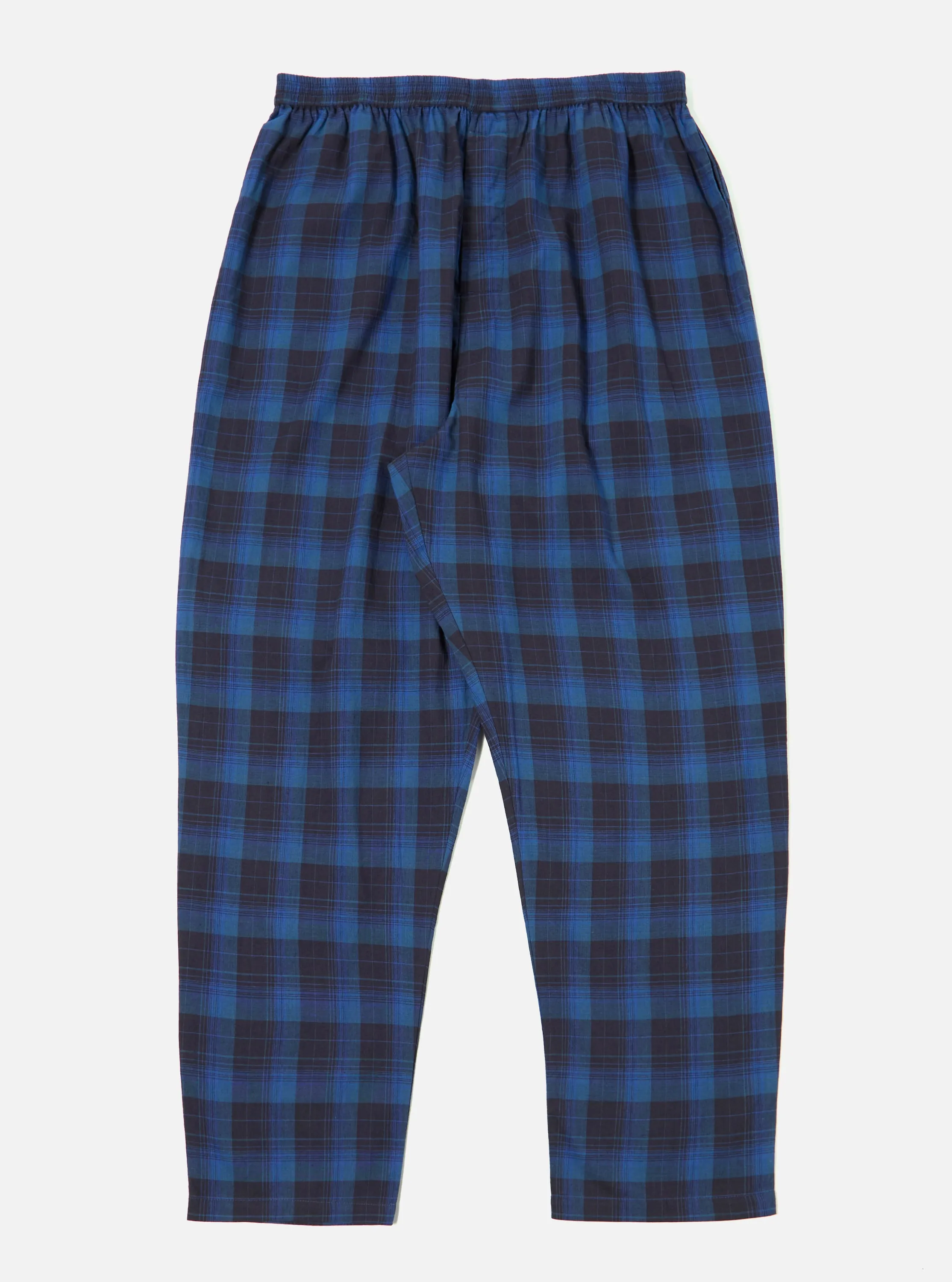 Navy/Blue Check Pyjama Pant sold by Universal Works