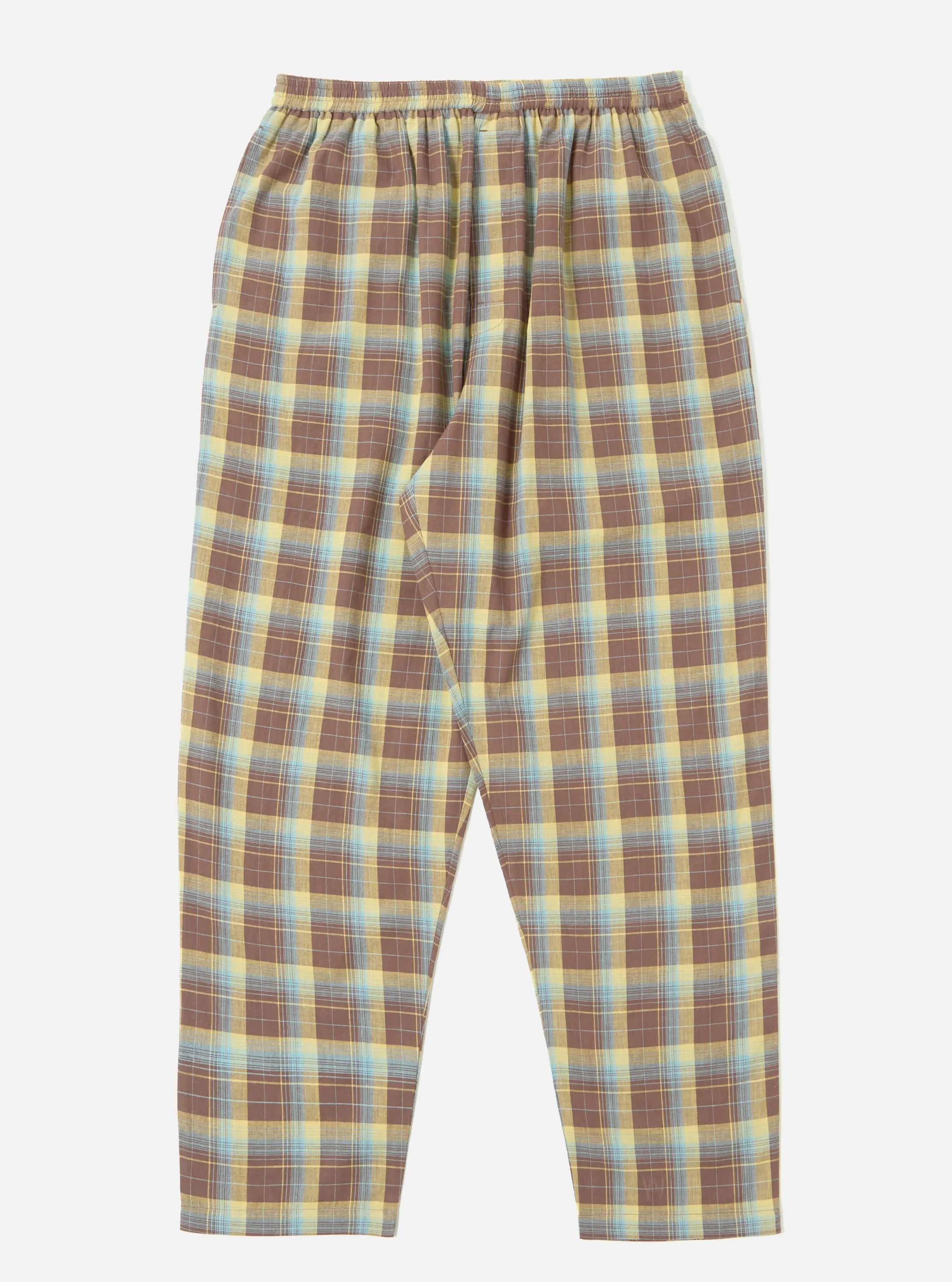 Yellow/Brown Check Pyjama Pant sold by Universal Works