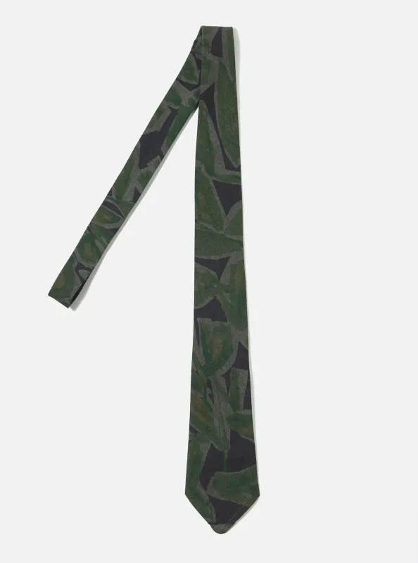 Khaki Artist Flower Lincot Tie sold by Universal Works
