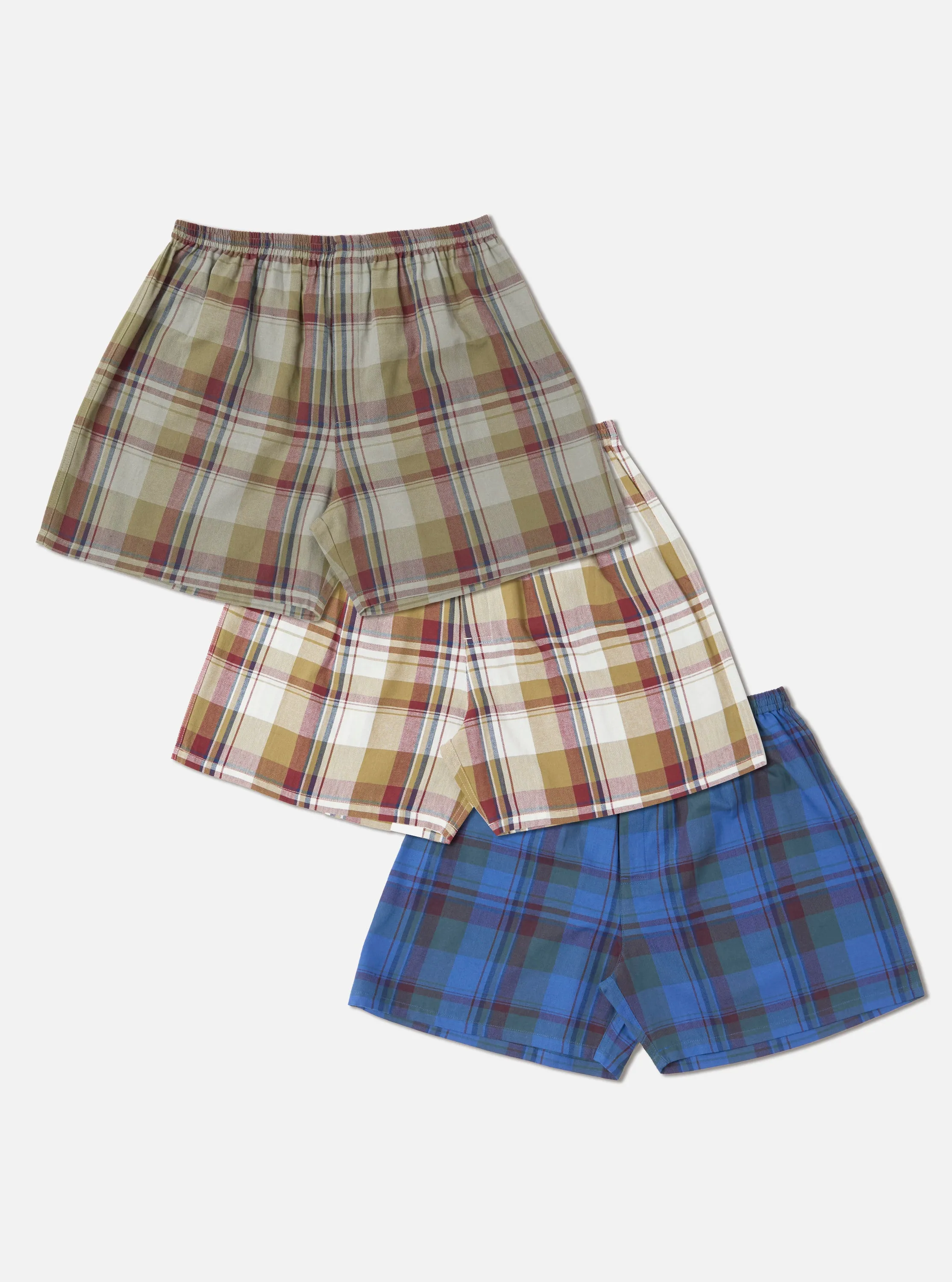 Multi Kip Check 3 Pack Boxer Short sold by Universal Works