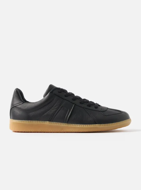 Novesta for Universal Works Black Leather German Army Trainer sold by Universal Works
