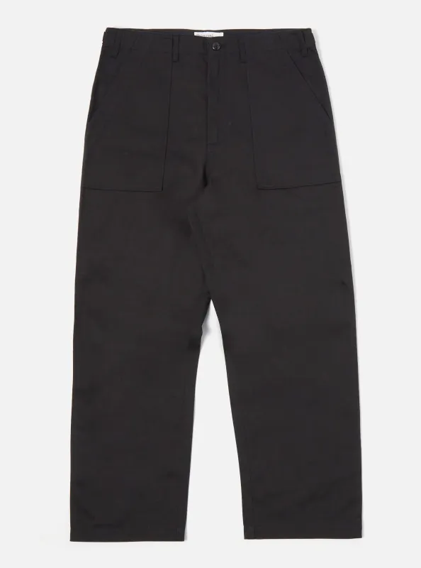 Black Twill Fatigue Pant (Undarted) made by Universal Works