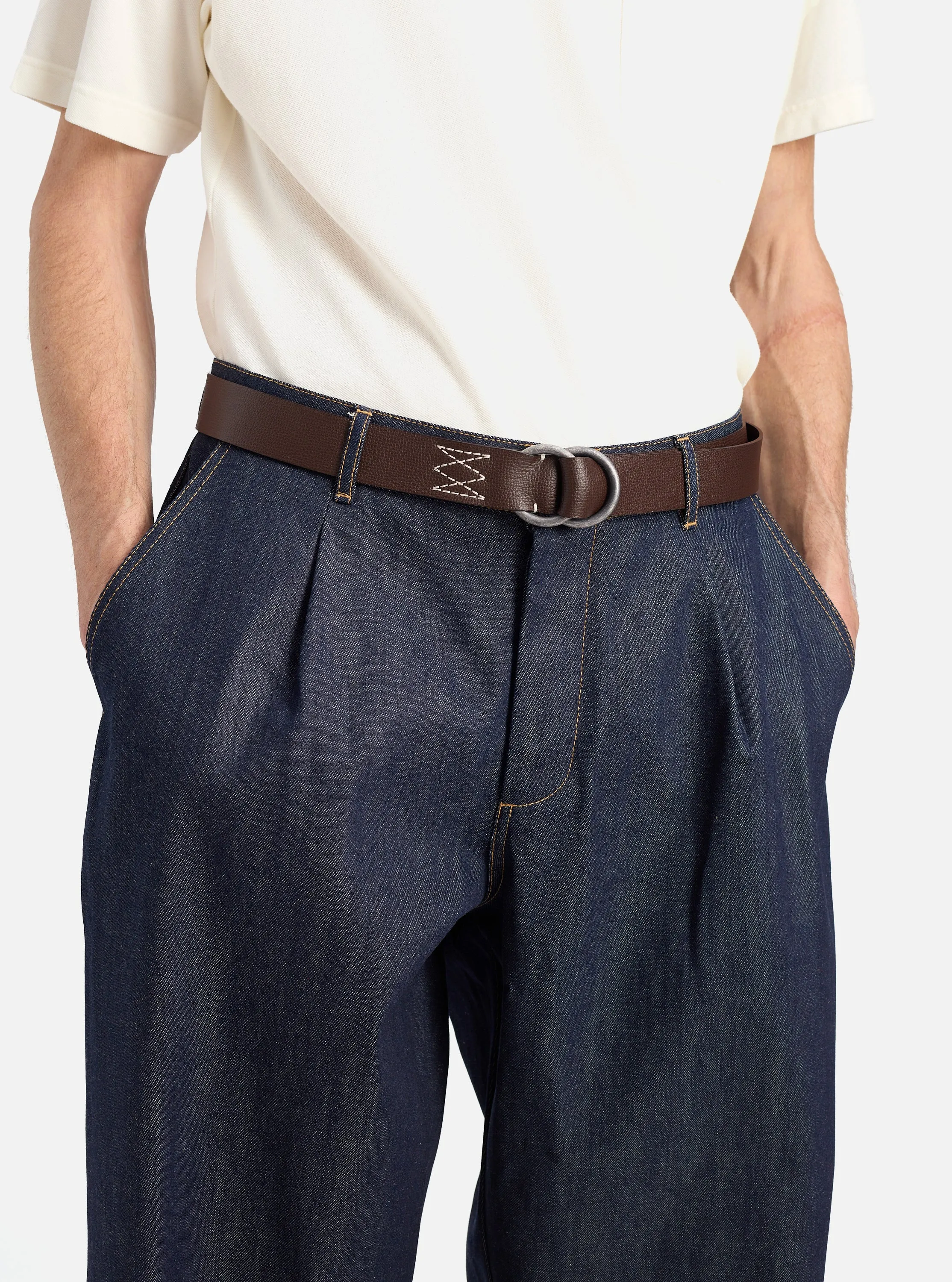 Brown Leather O Ring Belt sold by Universal Works product image thumbnail 2