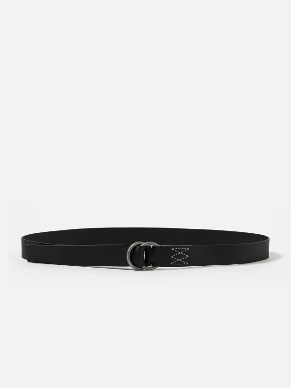 Black Leather O Ring Belt sold by Universal Works
