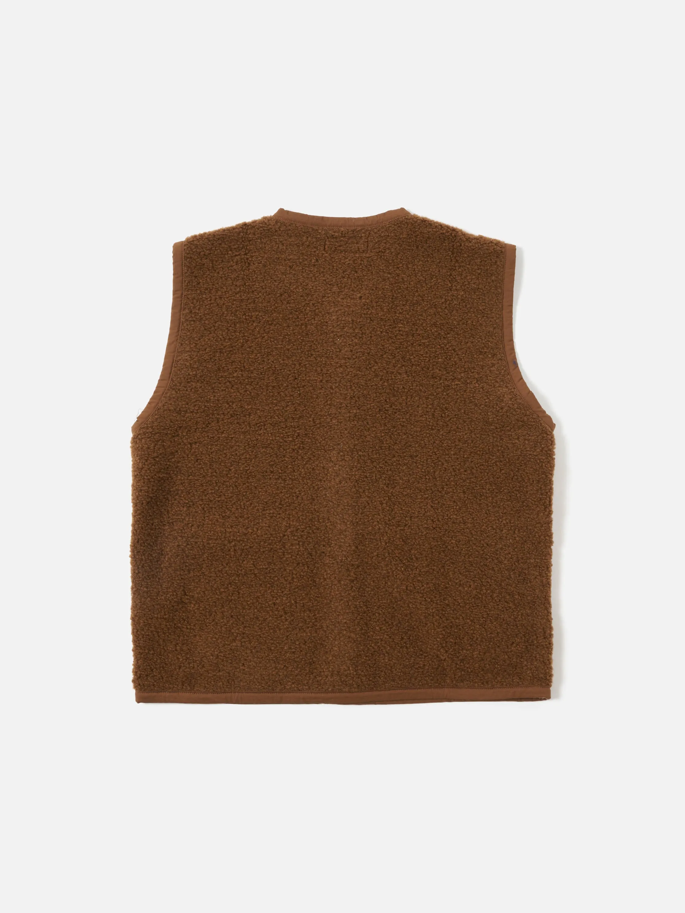 Brown Alvar Fleece Lancaster Gilet sold by Universal Works product image thumbnail 4