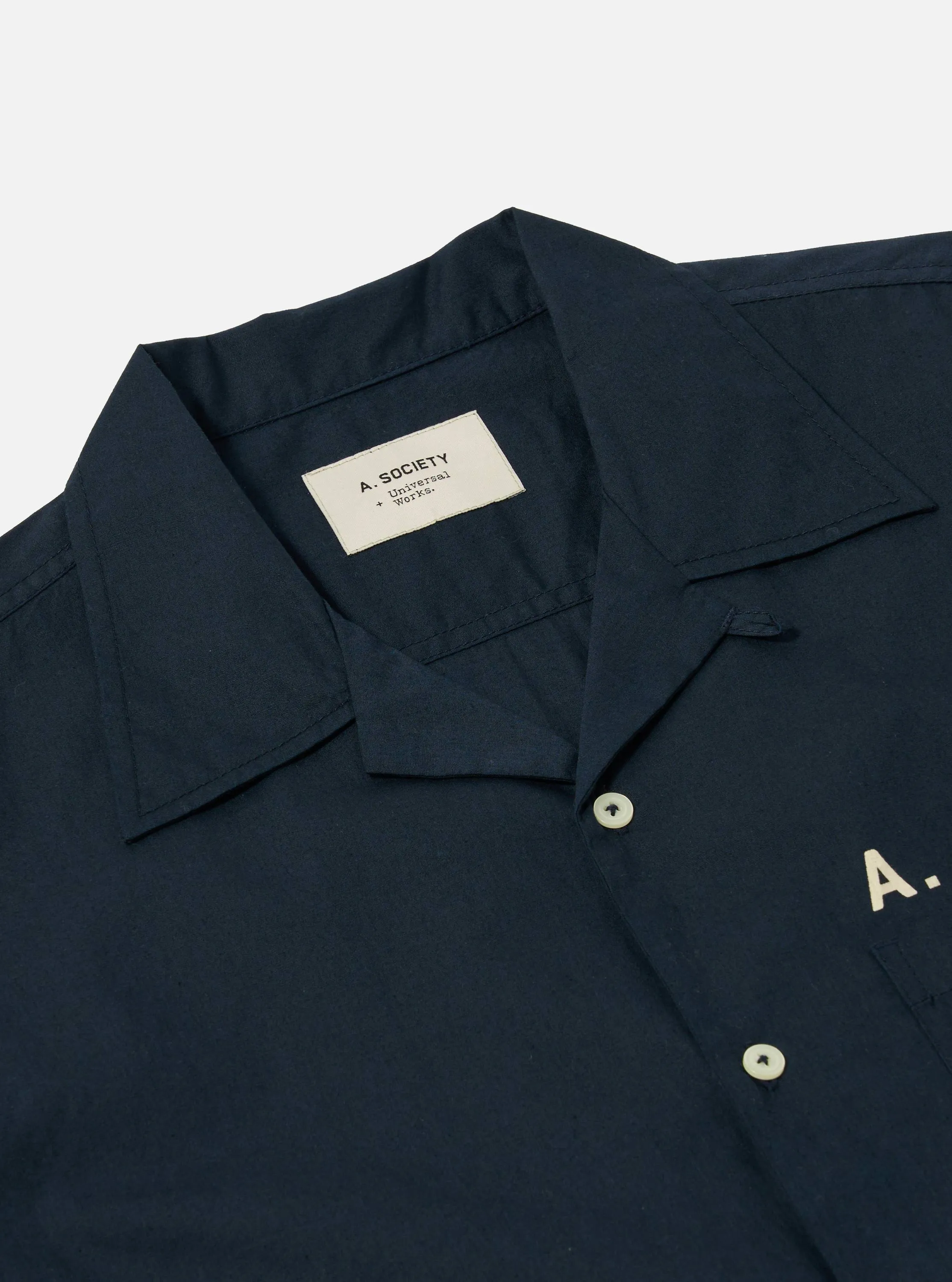A. SOCIETY x Universal Works Navy Broadcloth Camp Shirt sold by Universal Works product image thumbnail 4