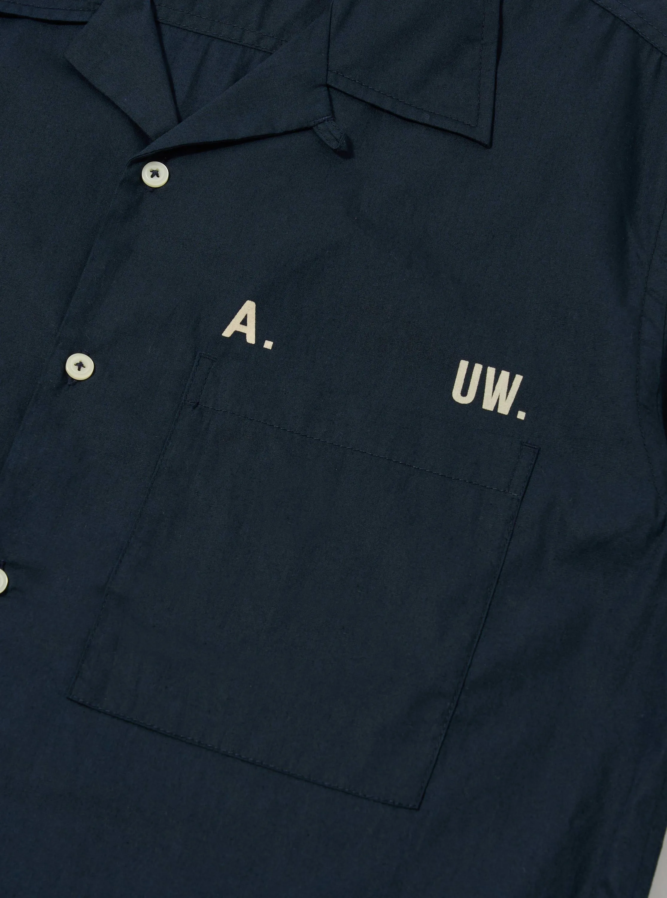 A. SOCIETY x Universal Works Navy Broadcloth Camp Shirt sold by Universal Works product image thumbnail 5