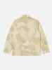 Universal Works Bakers Jacket in Sand Swedish Camo sold by Universal Works