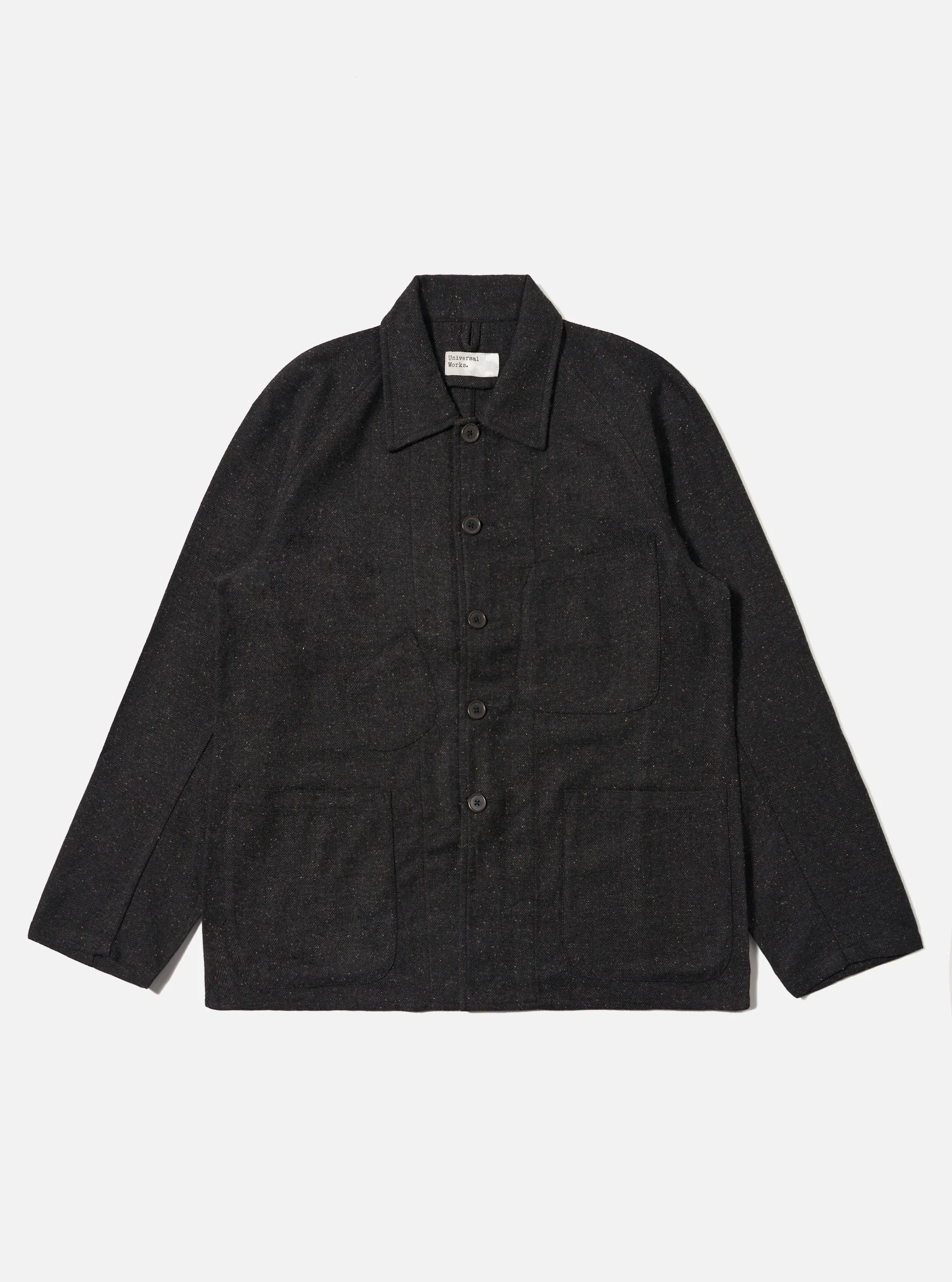 Black Salt N Pepper Tweed Station Jacket sold by Universal Works