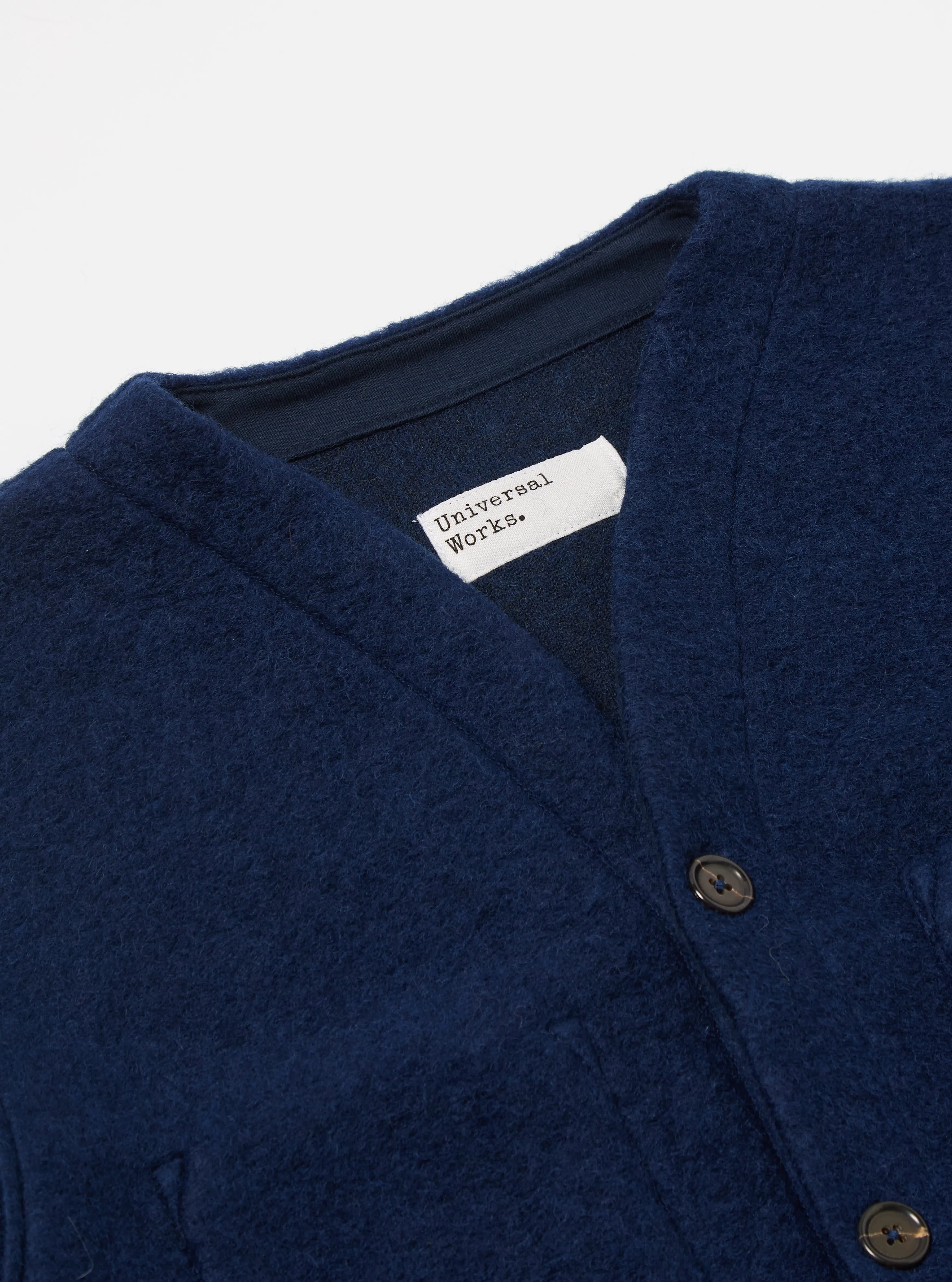 Indigo Wool Fleece Cardigan sold by Universal Works product image thumbnail 4