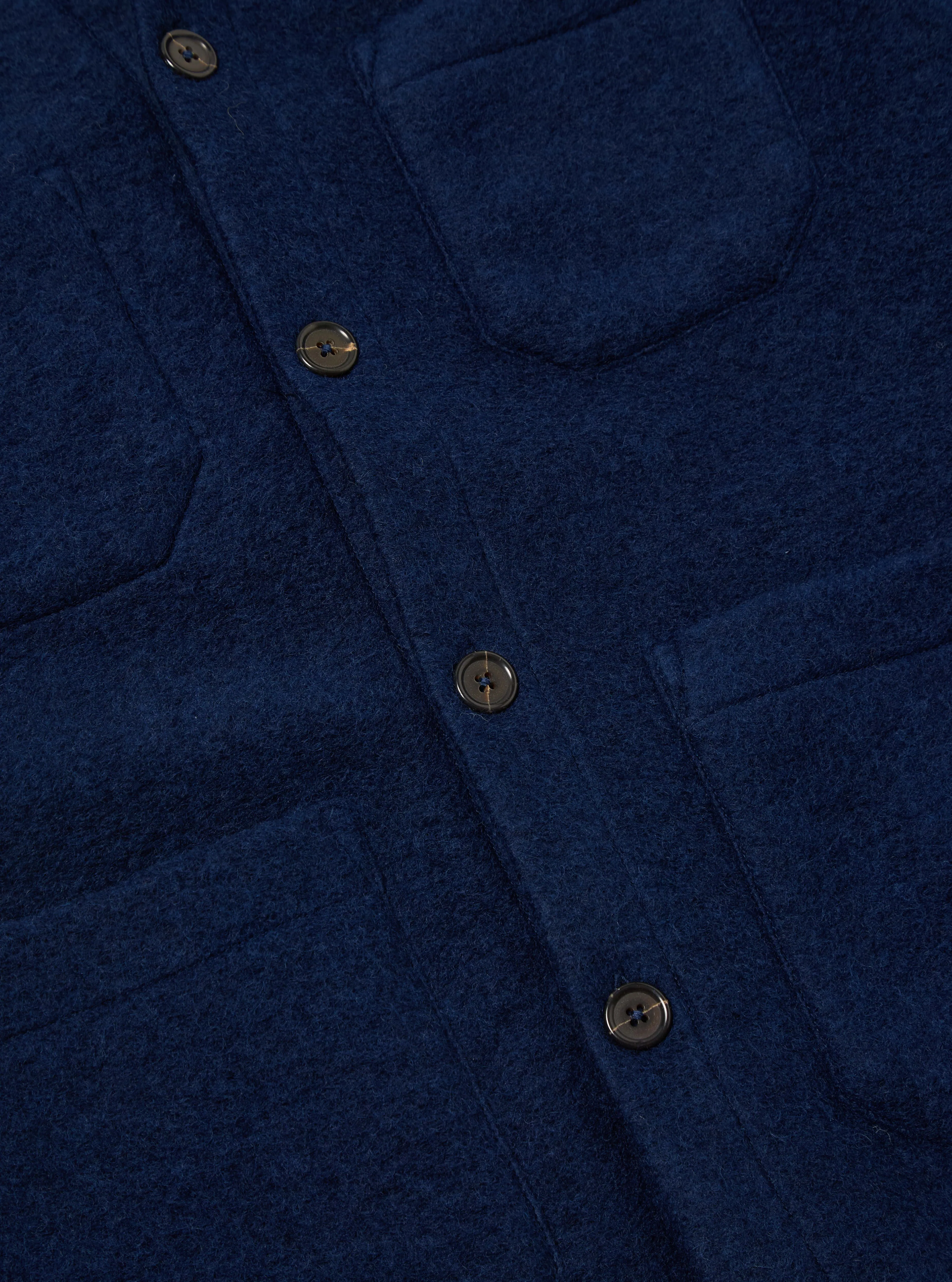 Indigo Wool Fleece Cardigan sold by Universal Works product image thumbnail 5