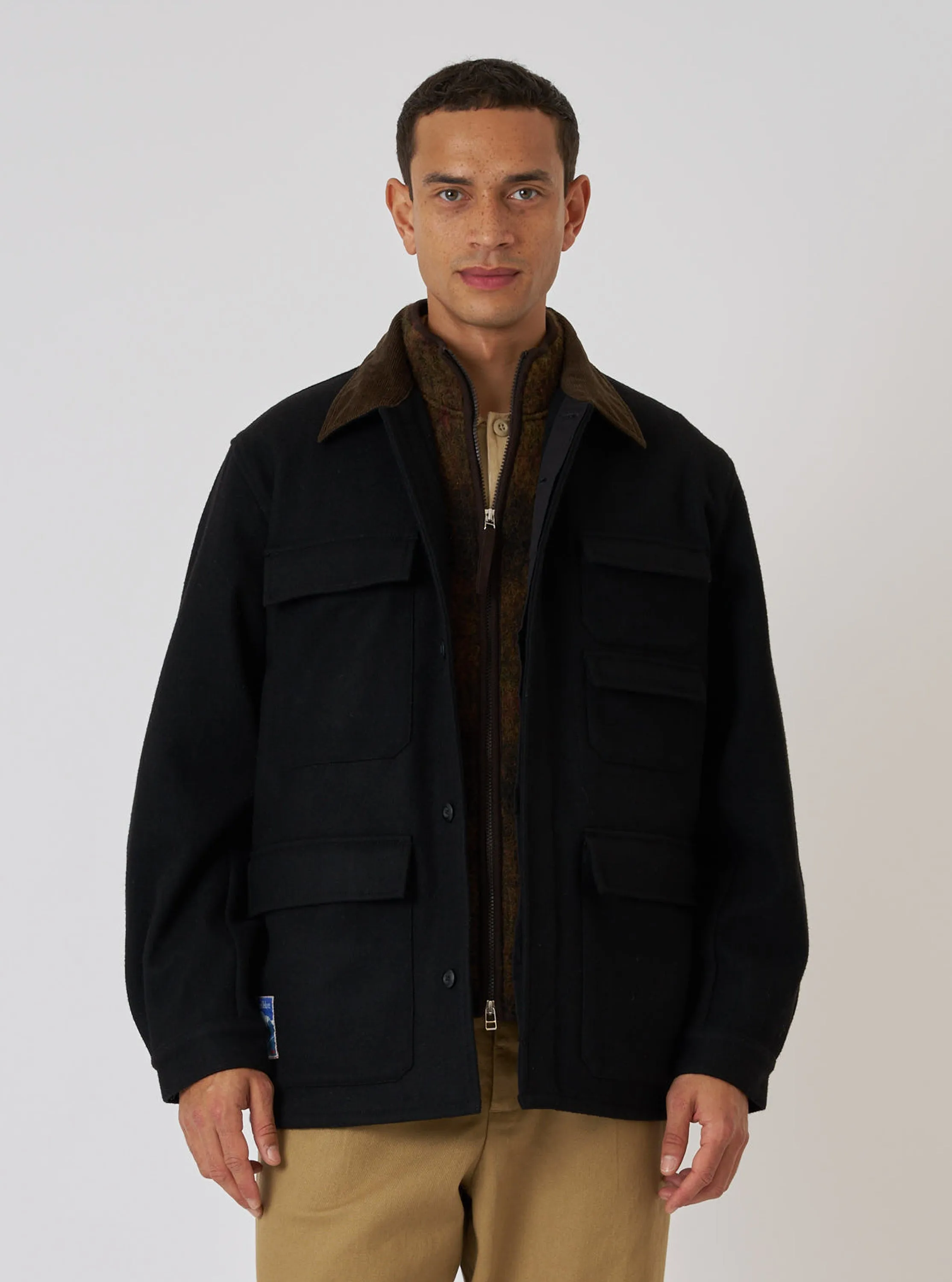 Black Mowbray Military Fatigue Jacket sold by Universal Works product image thumbnail 2