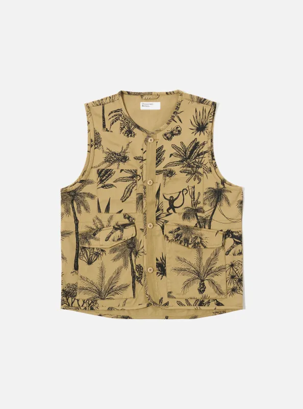 Sand Jungle Toile Twill 4 Pocket Gilet sold by Universal Works
