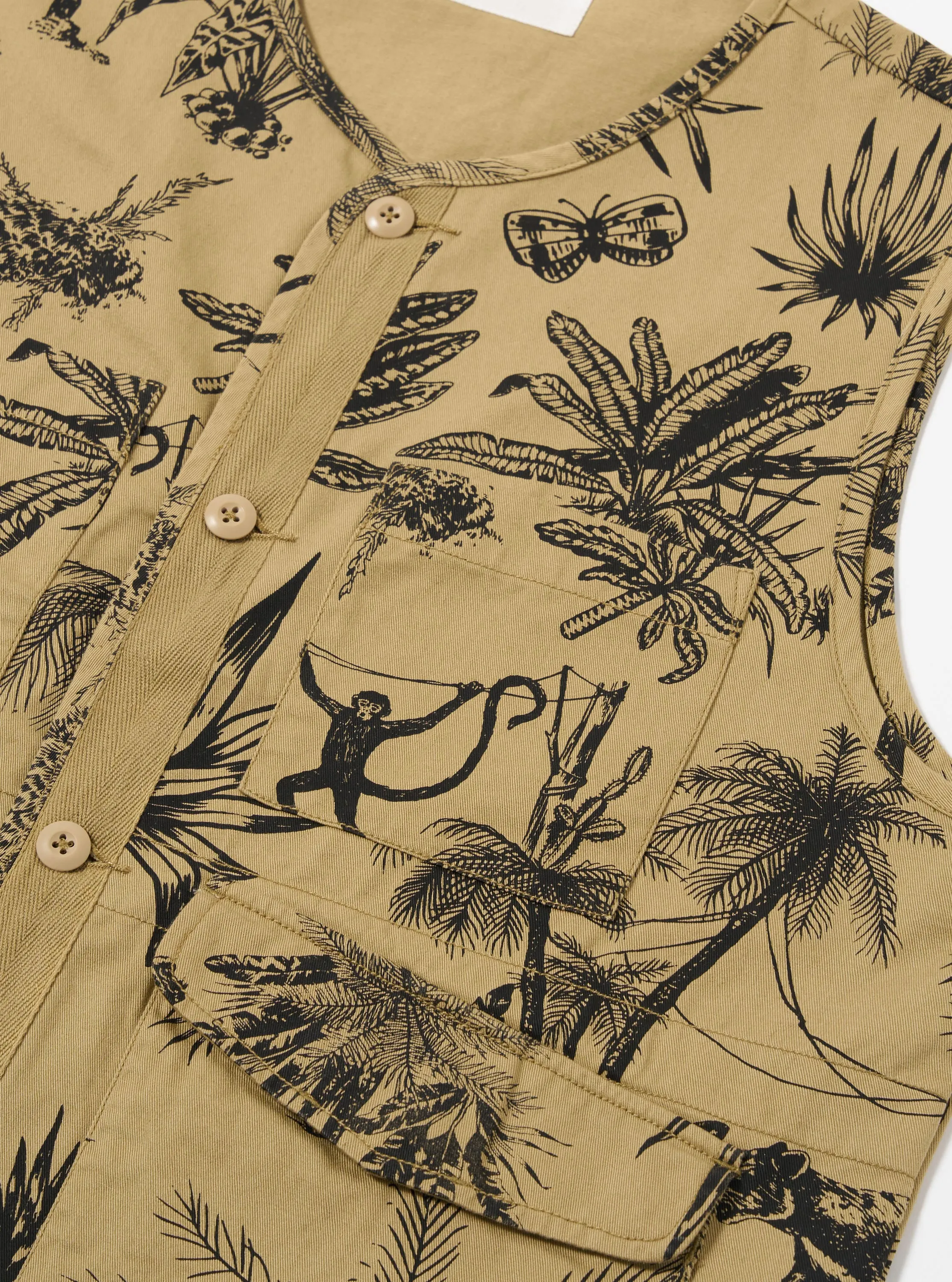 Sand Jungle Toile Twill 4 Pocket Gilet sold by Universal Works product image thumbnail 4