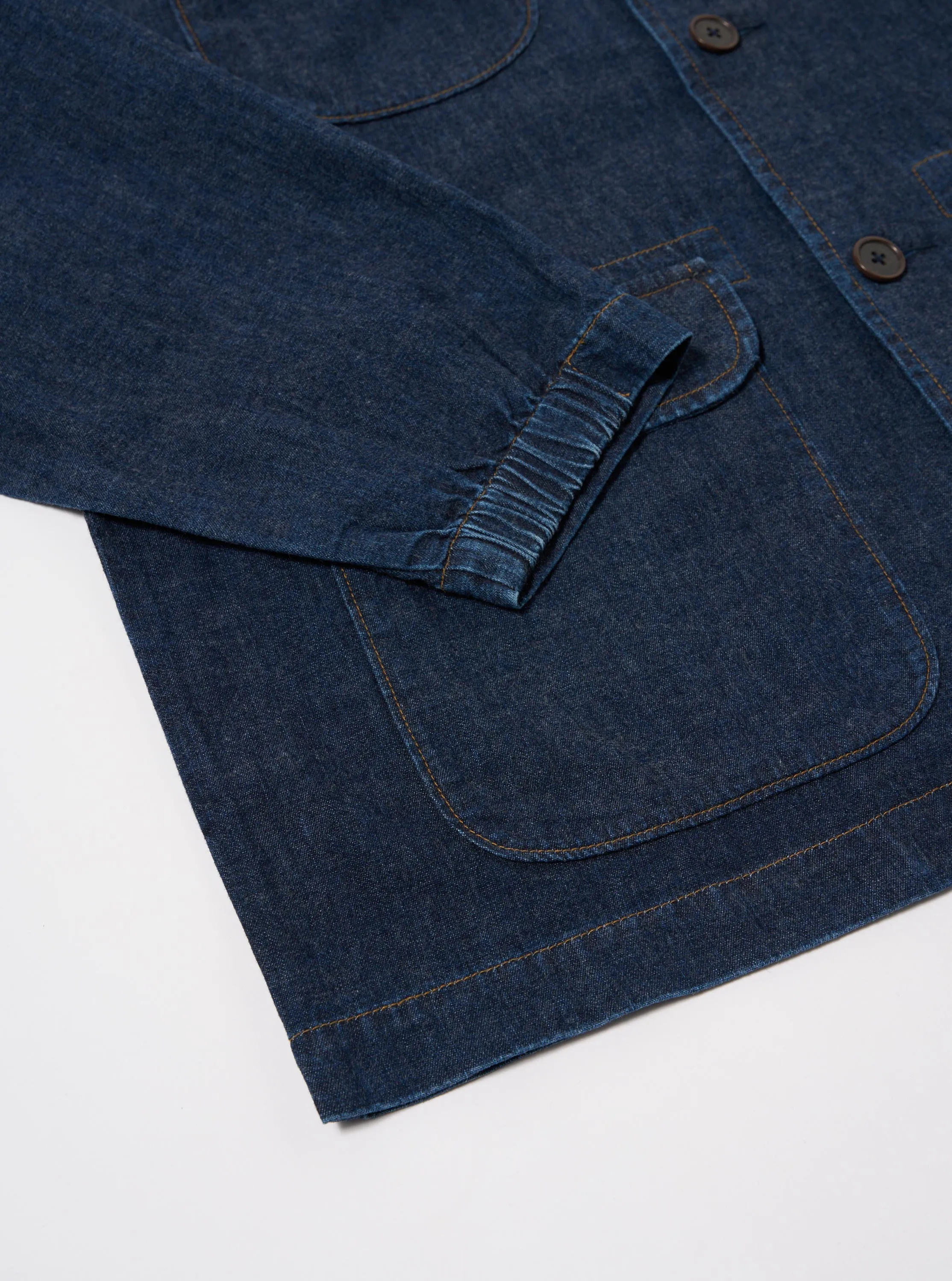 Indigo Kaihara LT WT Denim Jungle Jacket sold by Universal Works product image thumbnail 4