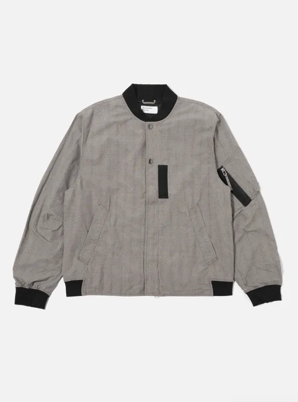 Grey Brown Wales Glen Check NS Bomber Jacket sold by Universal Works