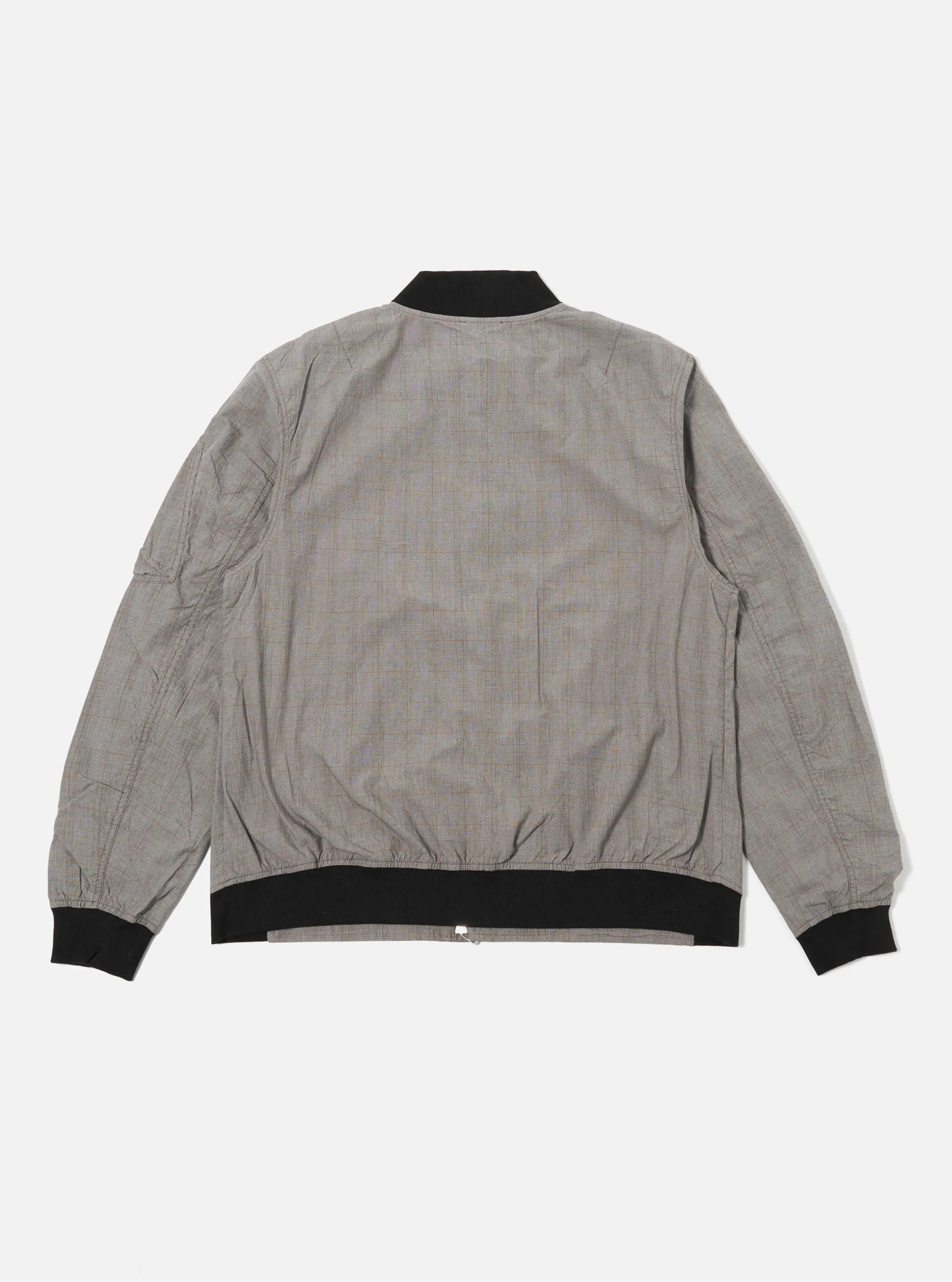 Grey Brown Wales Glen Check NS Bomber Jacket sold by Universal Works product image thumbnail 3