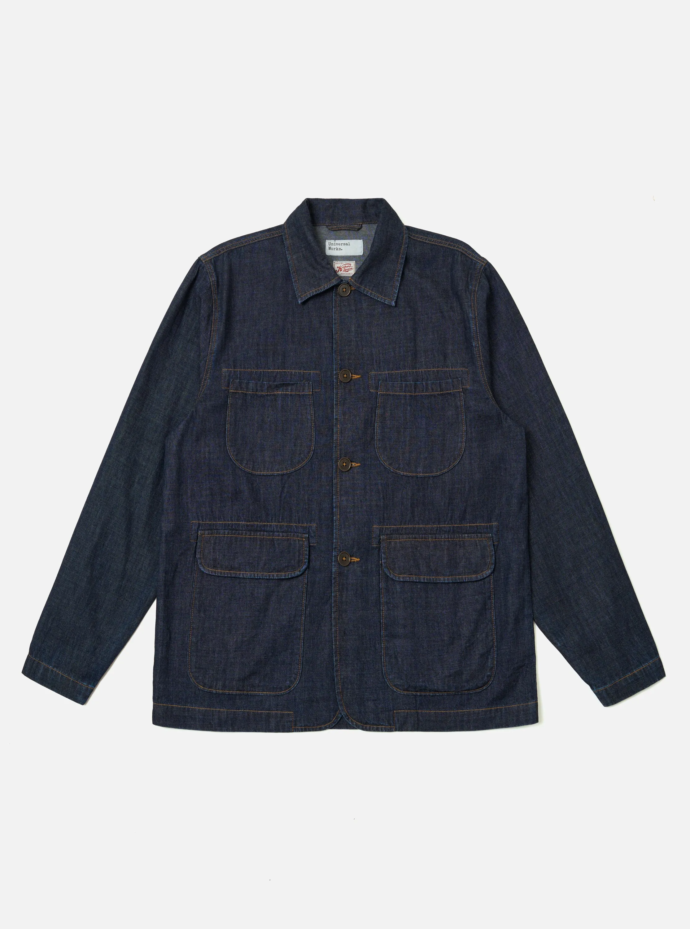 Indigo Kaihara LT WT Denim Labour Jacket sold by Universal Works