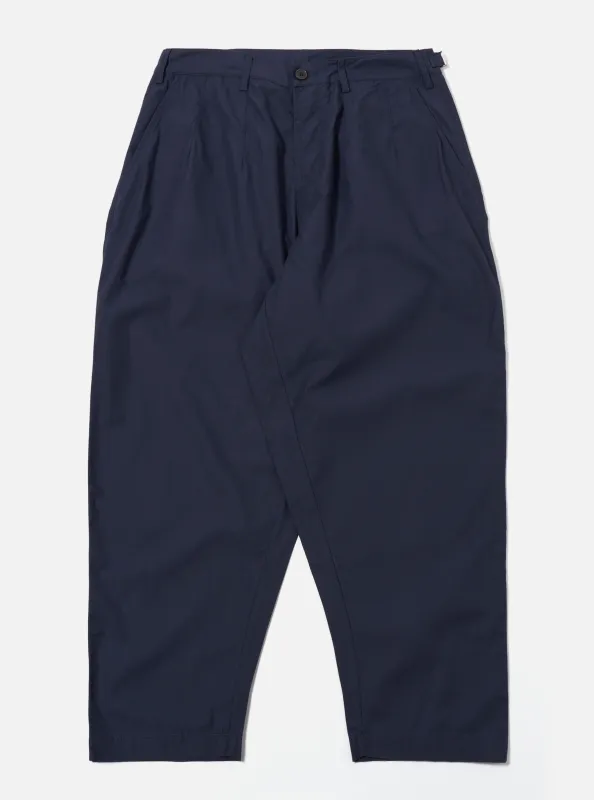 Navy Peached Poplin Dutch Pant sold by Universal Works
