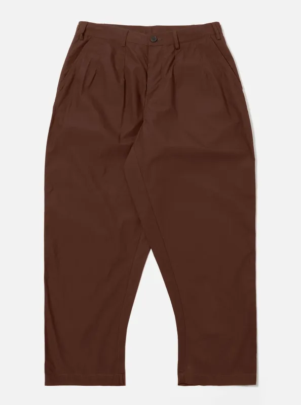 Brown Peached Poplin Dutch Pant made by Universal Works