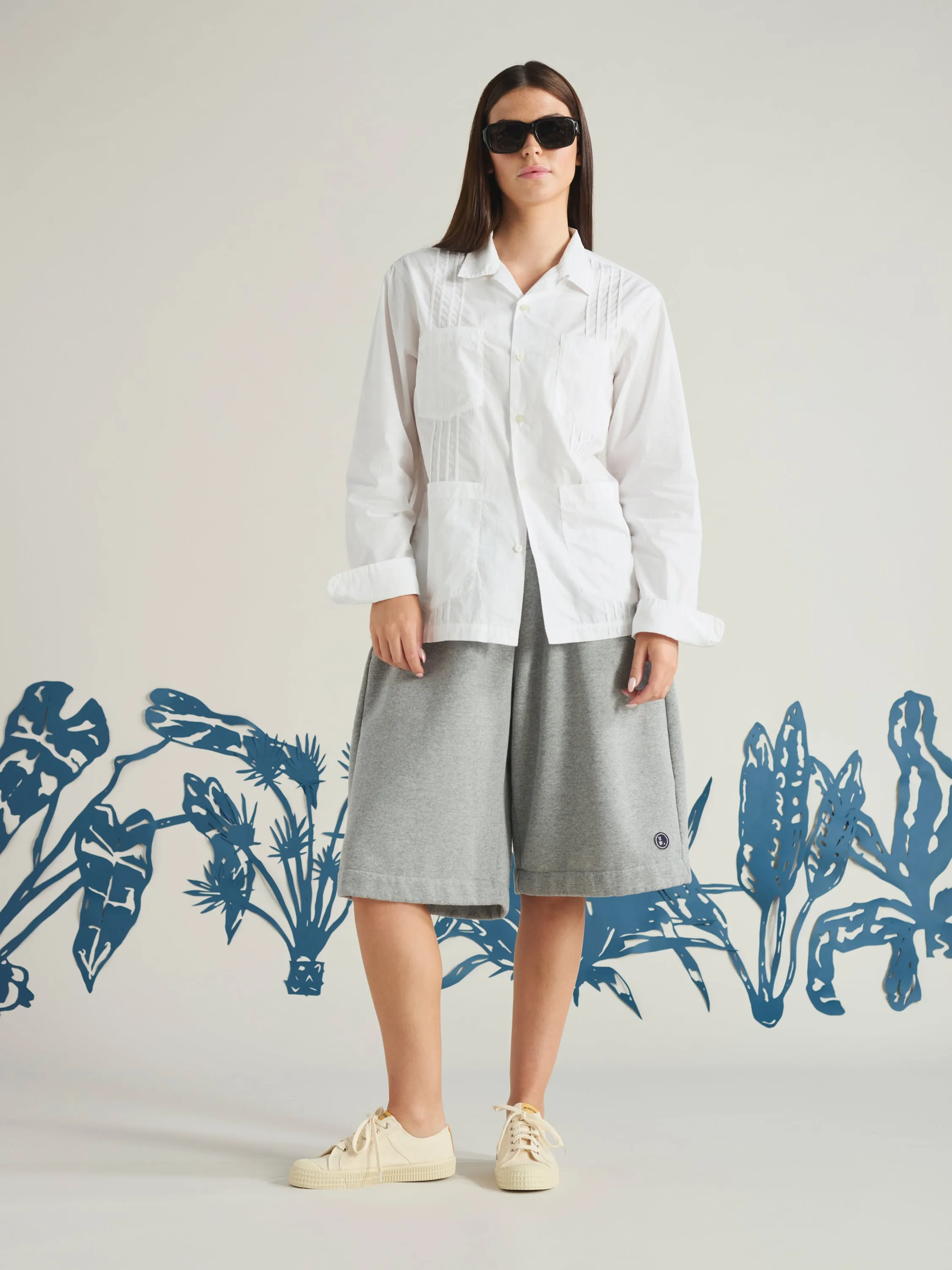 White Poplin Dwight Overshirt sold by Universal Works product image thumbnail 5