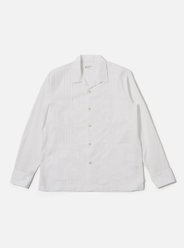 White Poplin Dwight Overshirt sold by Universal Works
