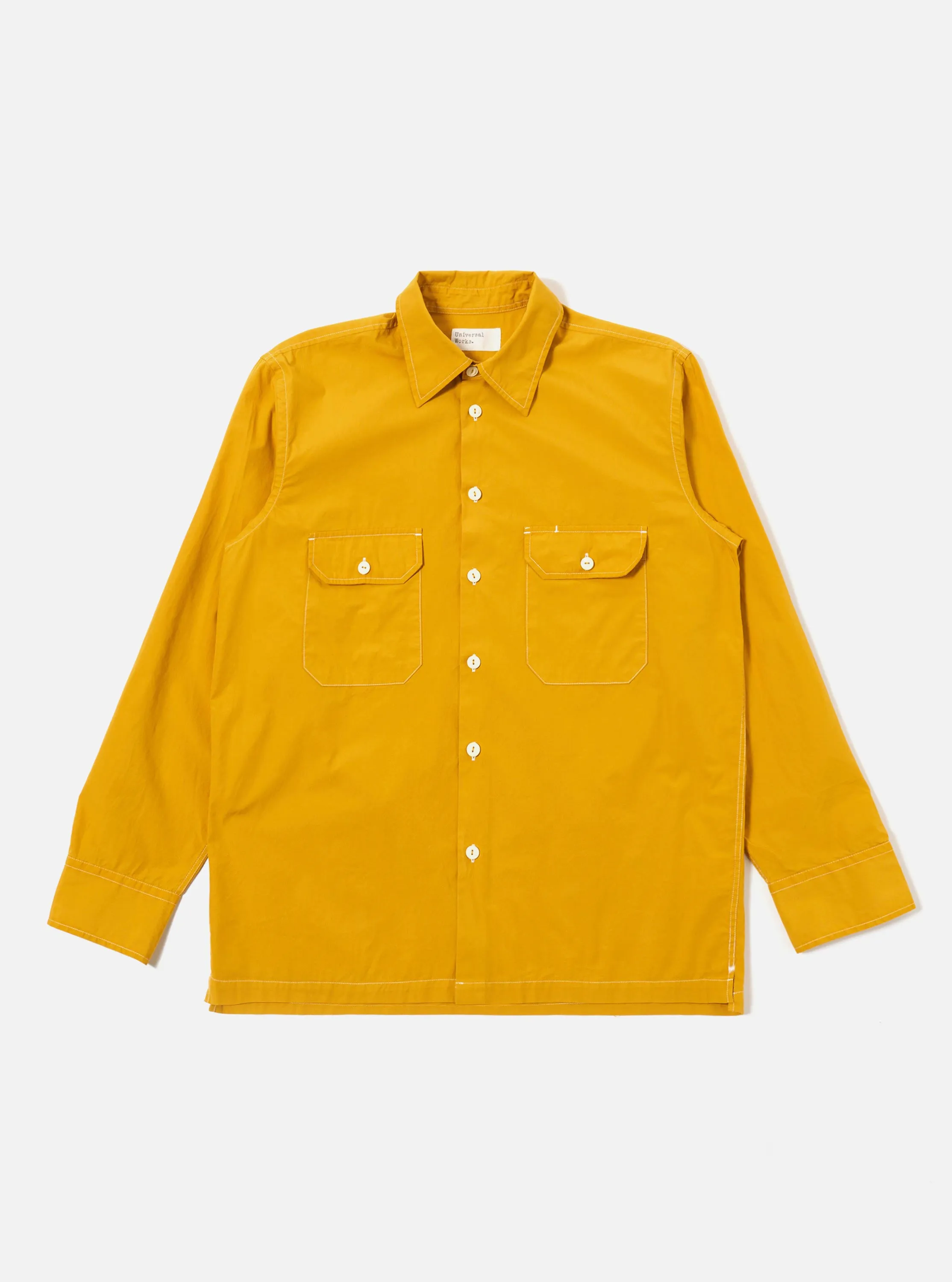 Golden Brown Organic Fine Poplin CPO Shirt sold by Universal Works