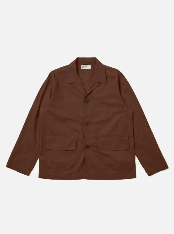 Brown Peached Poplin Franck Jacket sold by Universal Works