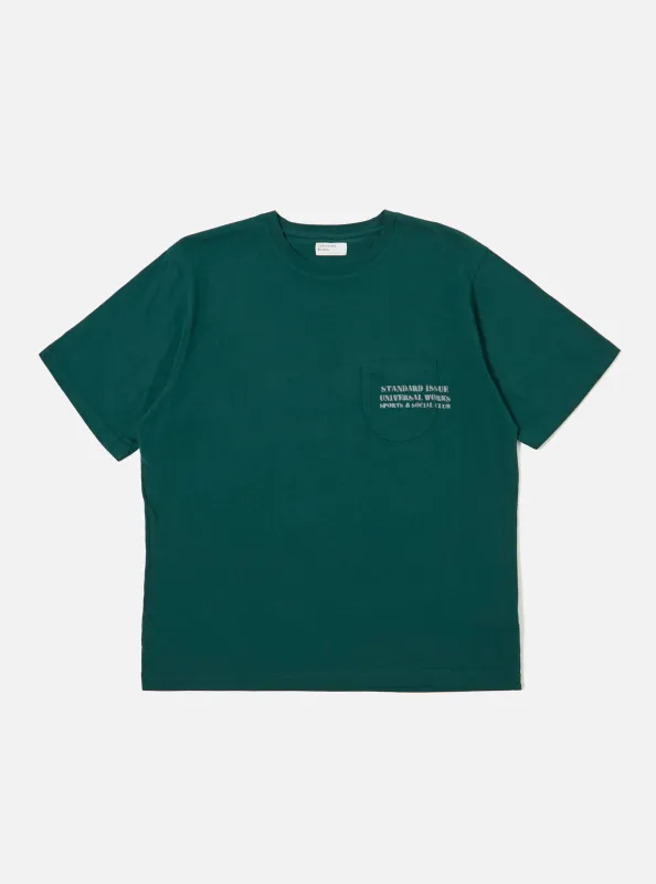 Olive Organic Jersey Print Pocket Tee sold by Universal Works