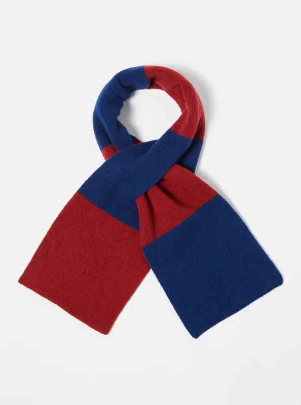 Red/Blue Soft Wool Deluxe Football Scarf sold by Universal Works
