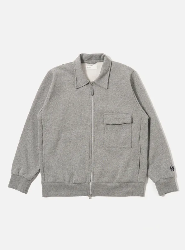 Grey Marl Recycled Cotton Blend Jersey Tyler Jacket made by Universal Works