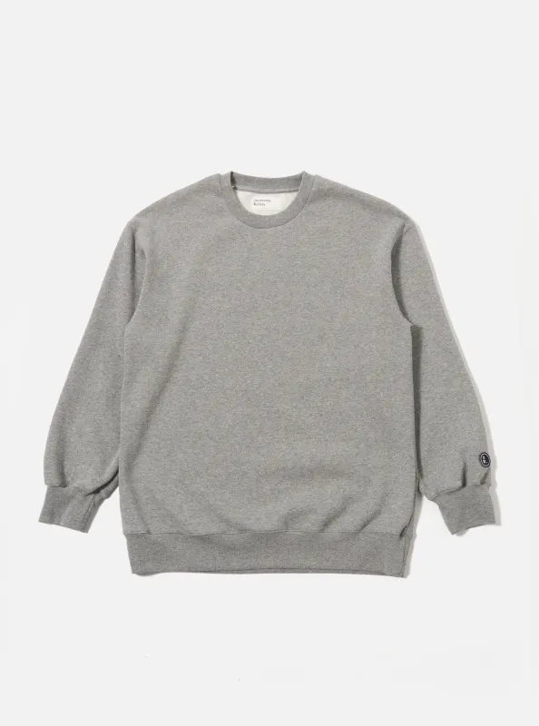Grey Marl Recycled Cotton Blend Jersey Loose Sweatshirt sold by Universal Works