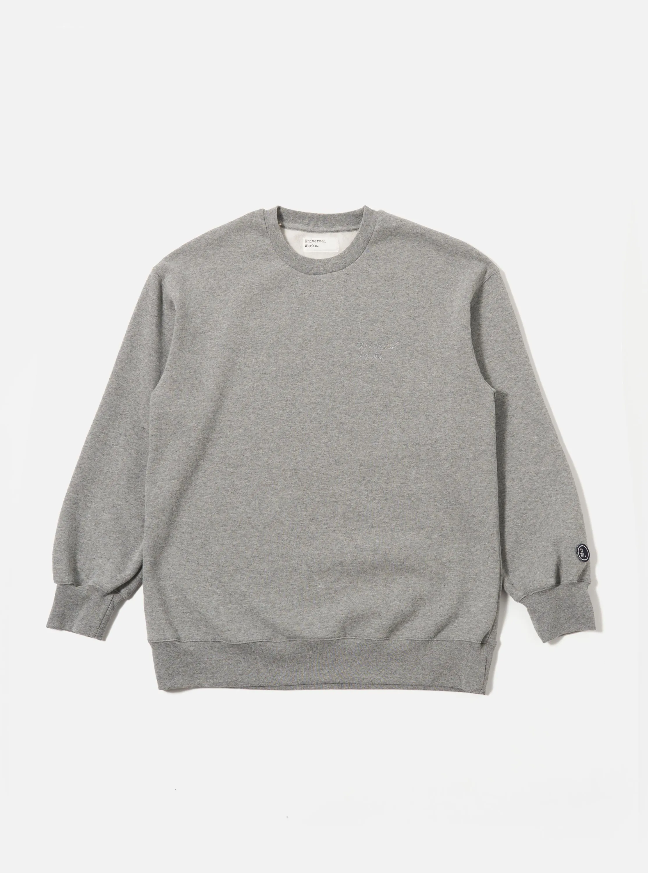 Grey Marl Recycled Cotton Blend Jersey Loose Sweatshirt sold by Universal Works