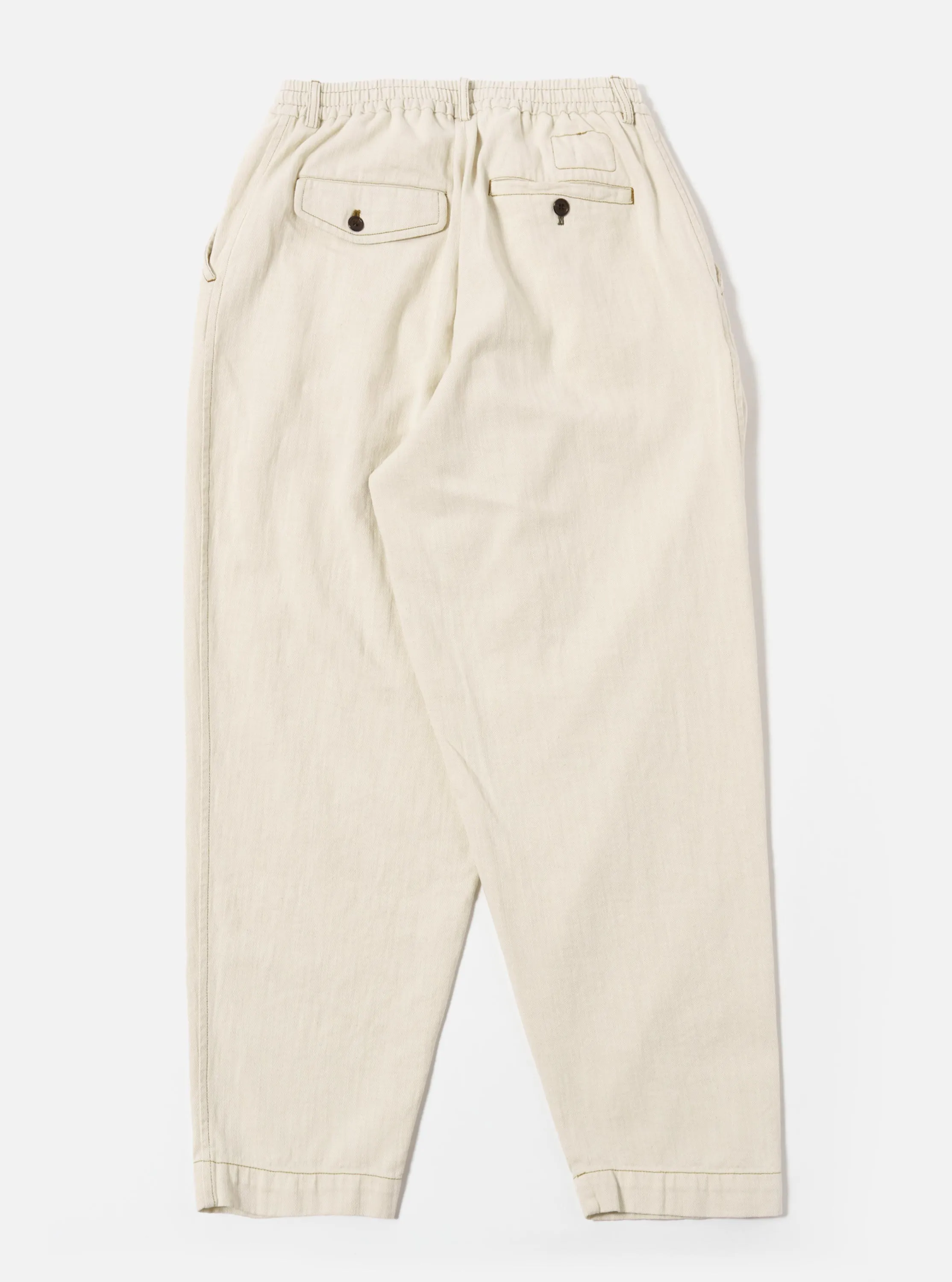 Ecru Koko Cotlin Pleated Track Pant sold by Universal Works product image thumbnail 3